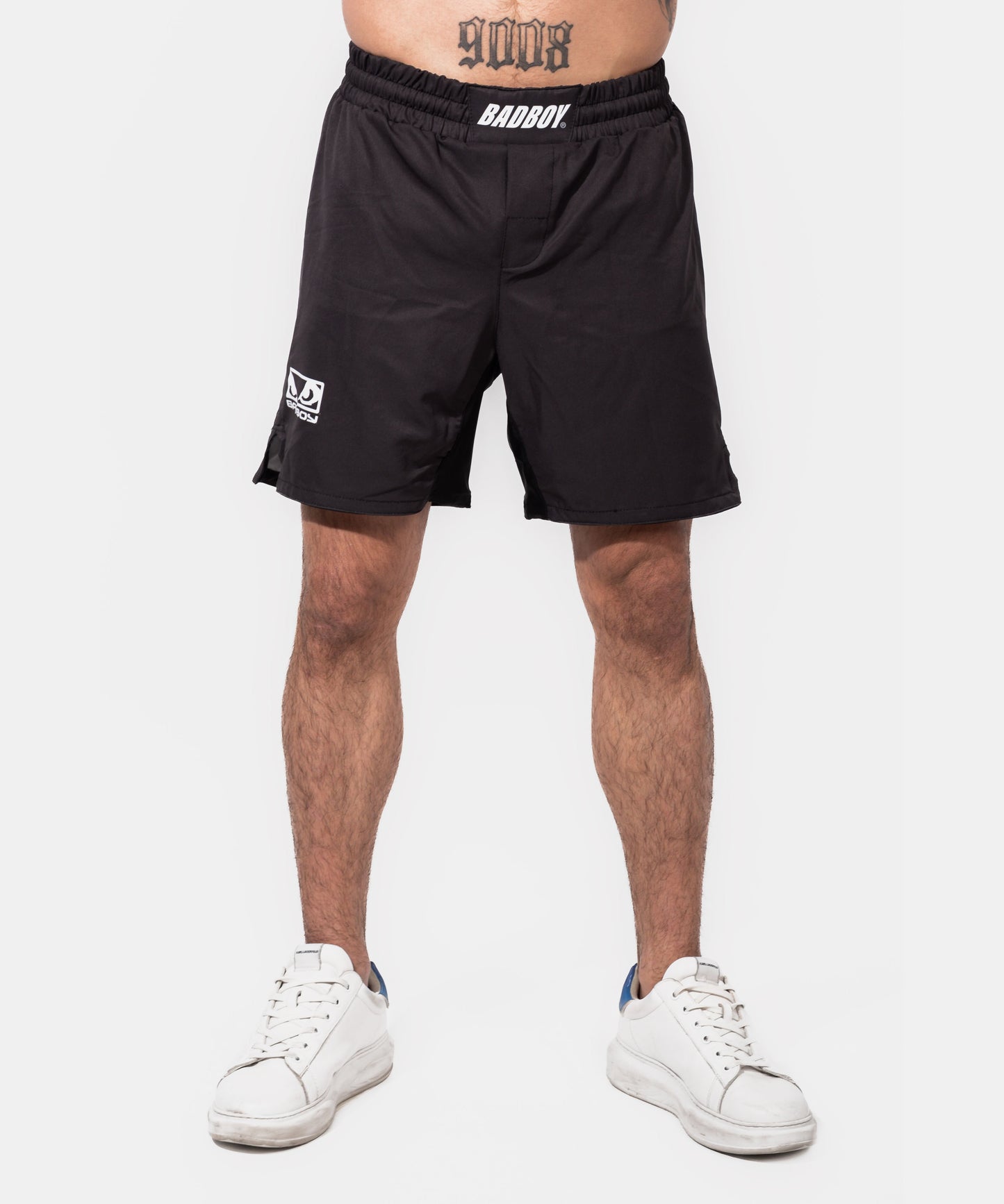 Bad Boy Logo Classic MMA Shorts - Black/White