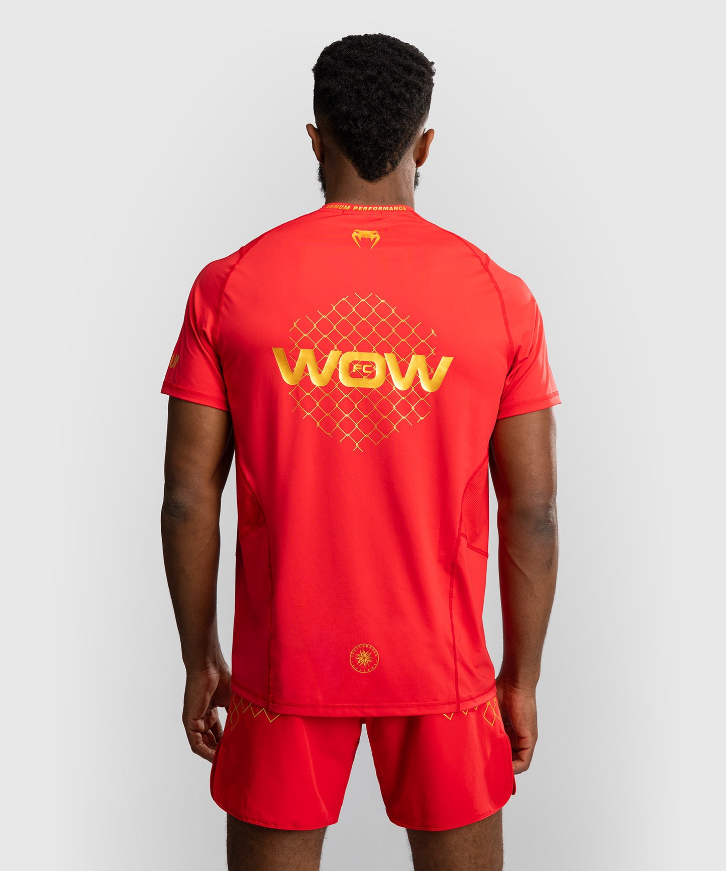 Venum x WOW FC Dry-Tech T-Shirt - Fury Rot/Gold