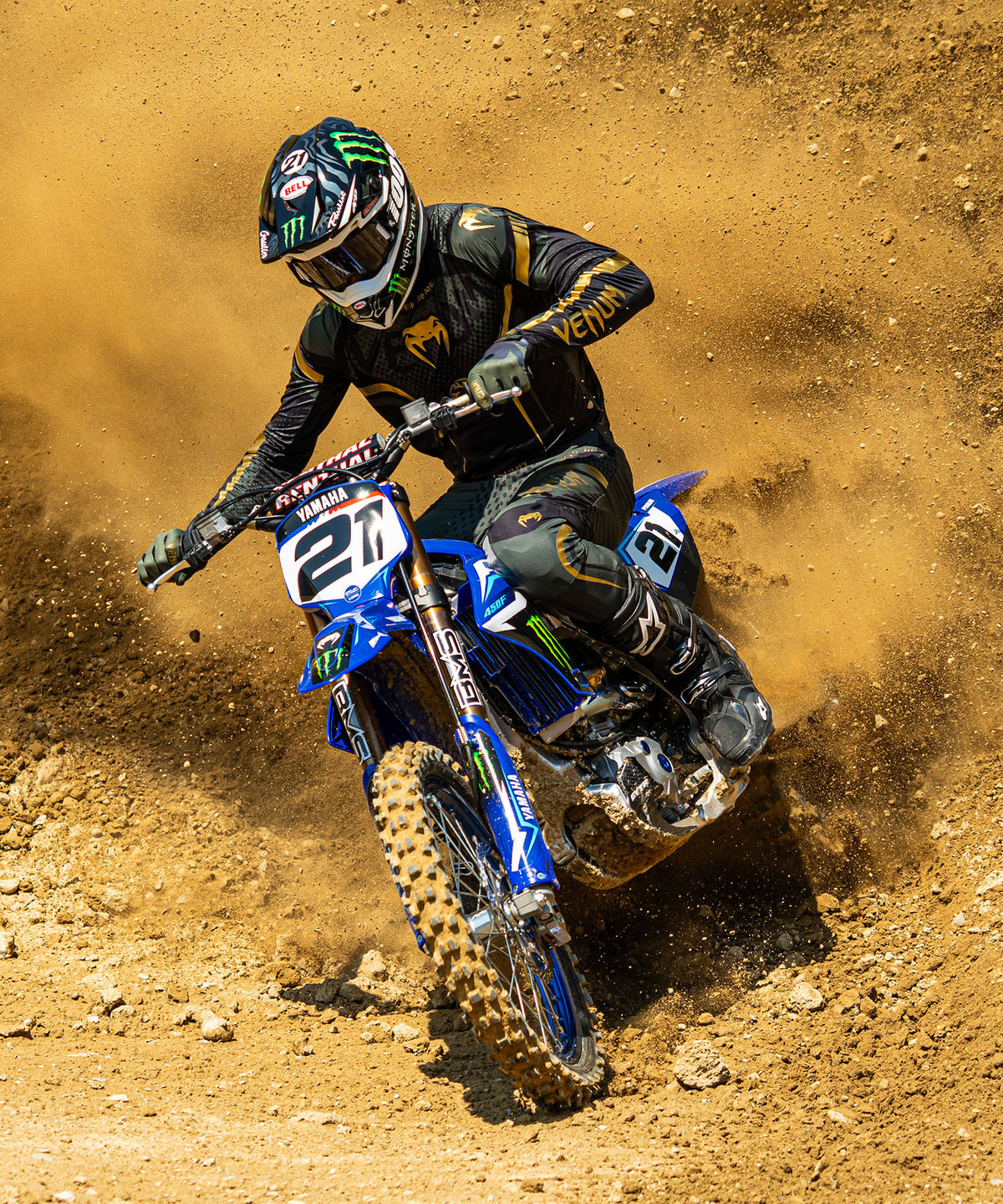 Venum MX Challenger Motocross-Trikot - Schwarz/Grün/Gold