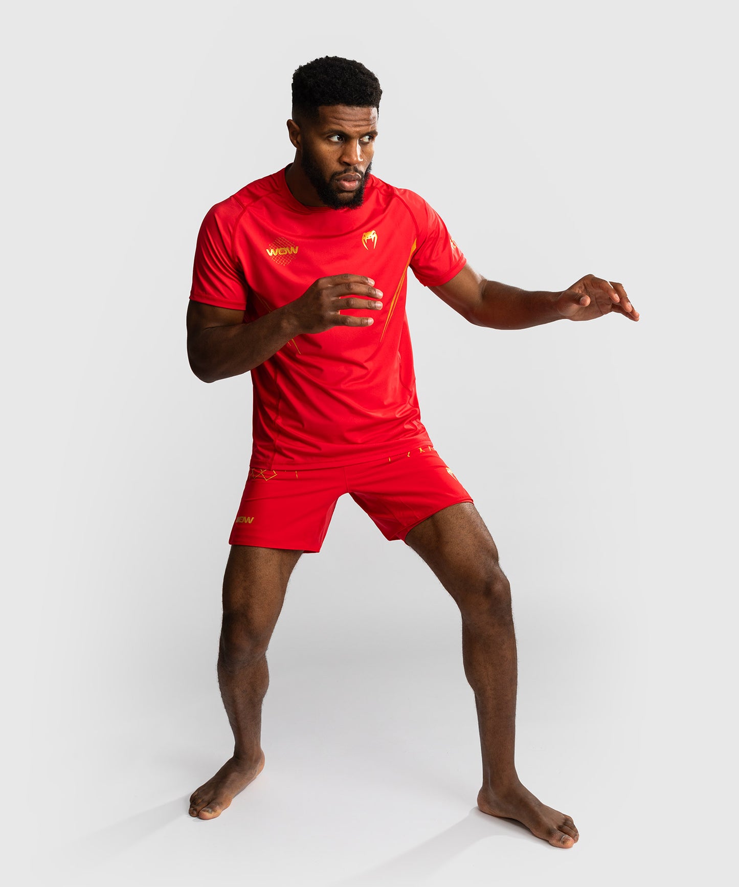 Venum x WOW FC Dry-Tech T-Shirt - Fury Rot/Gold
