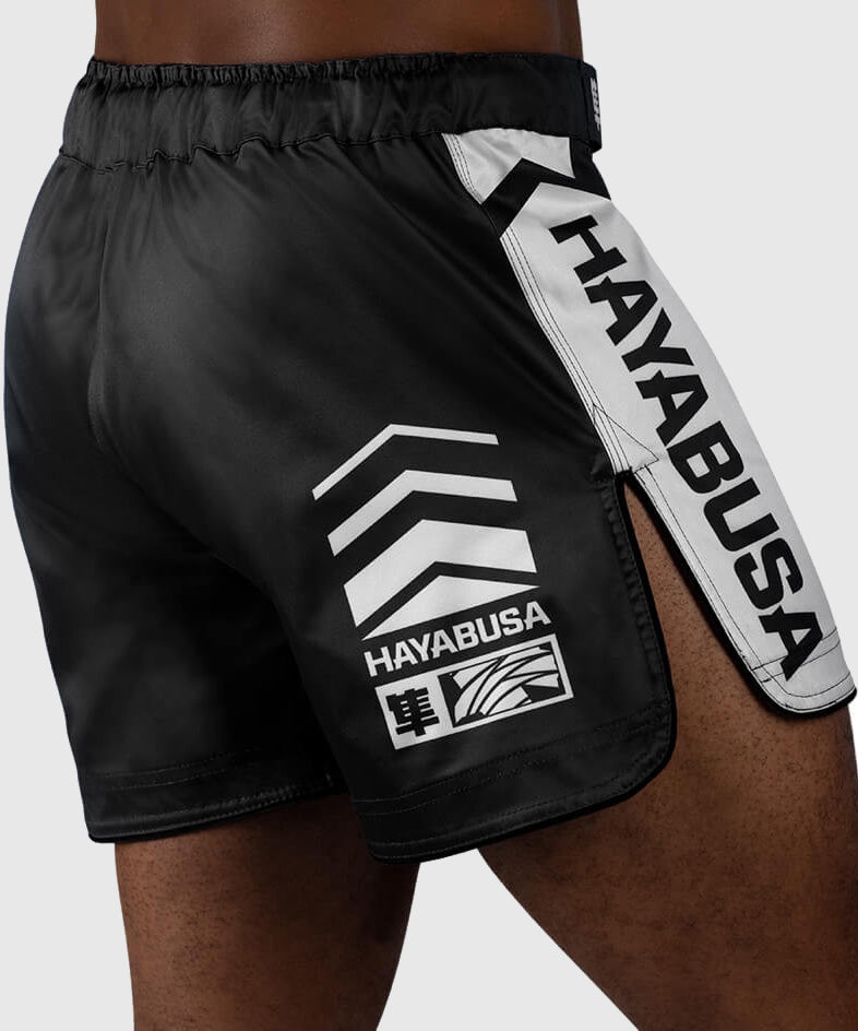 Hayabusa Icon Court Fightshorts - Negro/Blanco