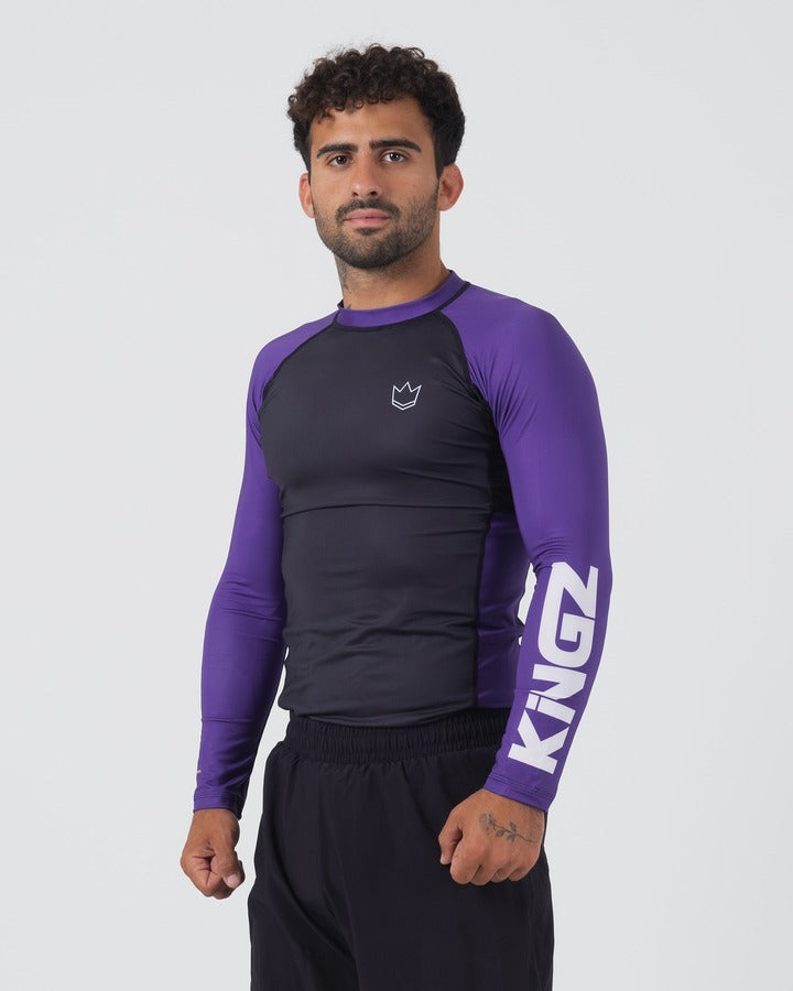 Kingz Ranked Performance V2 Rashguard a Maniche Lunghe - Viola