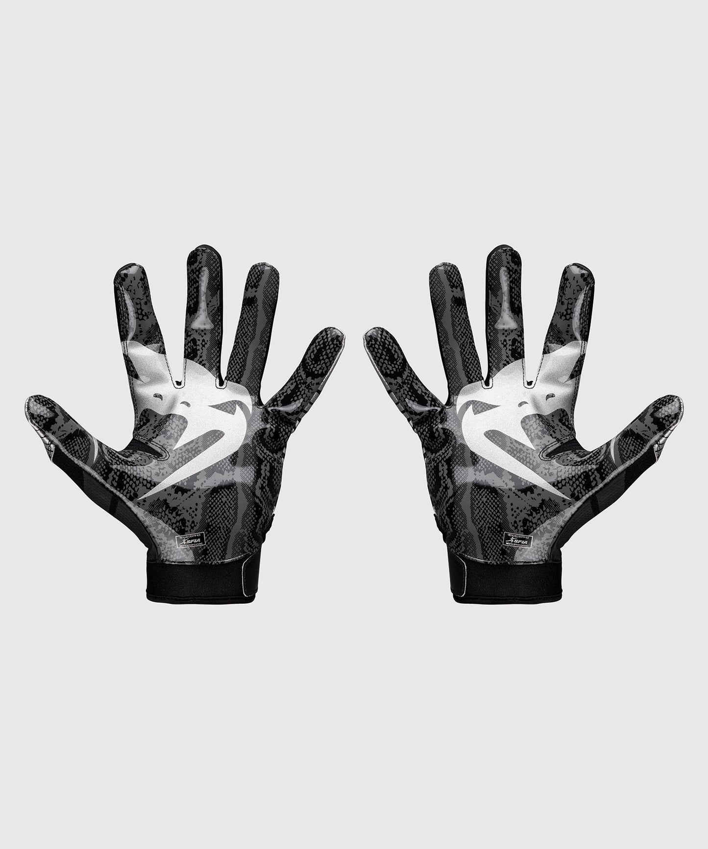 Venum Elite Guanti da Football - Nero/Argento