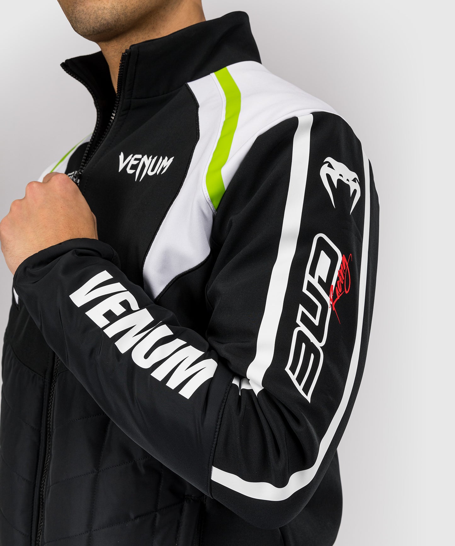Veste pour Hommes Venum x Bud Racing - Noir/Blanc/Citron Vert