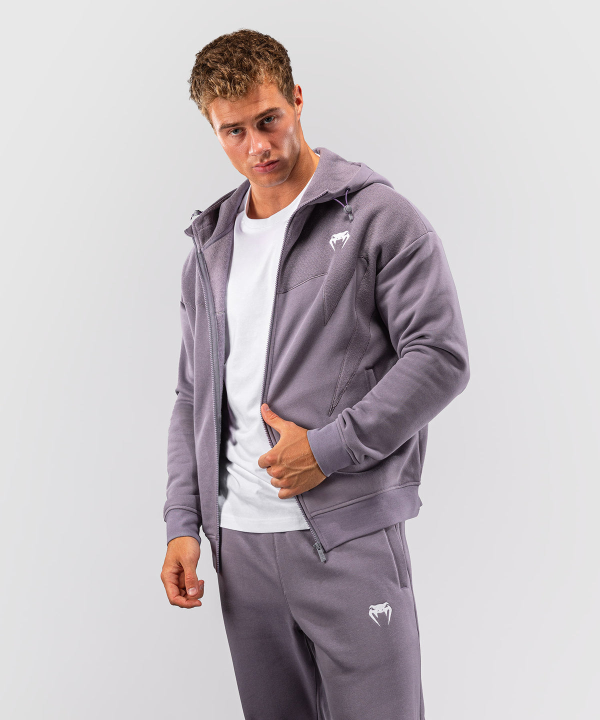 Veste de survêtement Venum Attack Fleece & Weave - Gris lavande