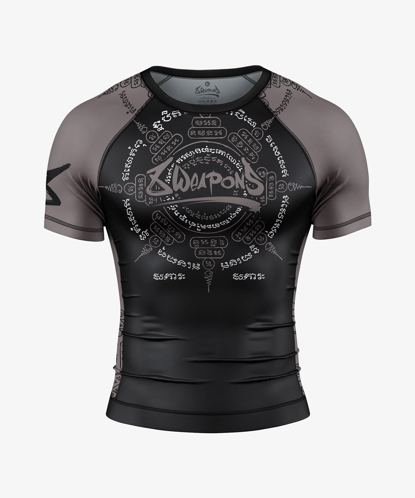 8 Weapons 8 Ways Yant 2.0 Rashguard - Schwarz/Grau