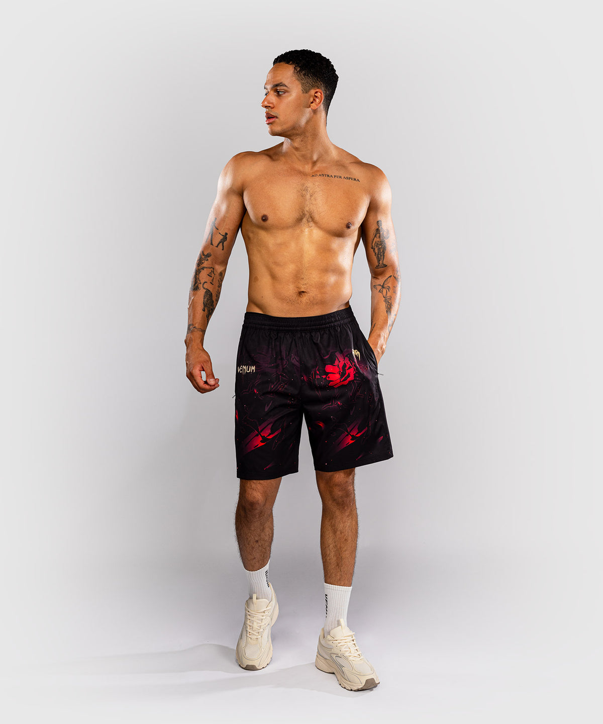 Jujutsu Kaisen x Venum Itadori Trainingsshorts – Schwarz/Rot
