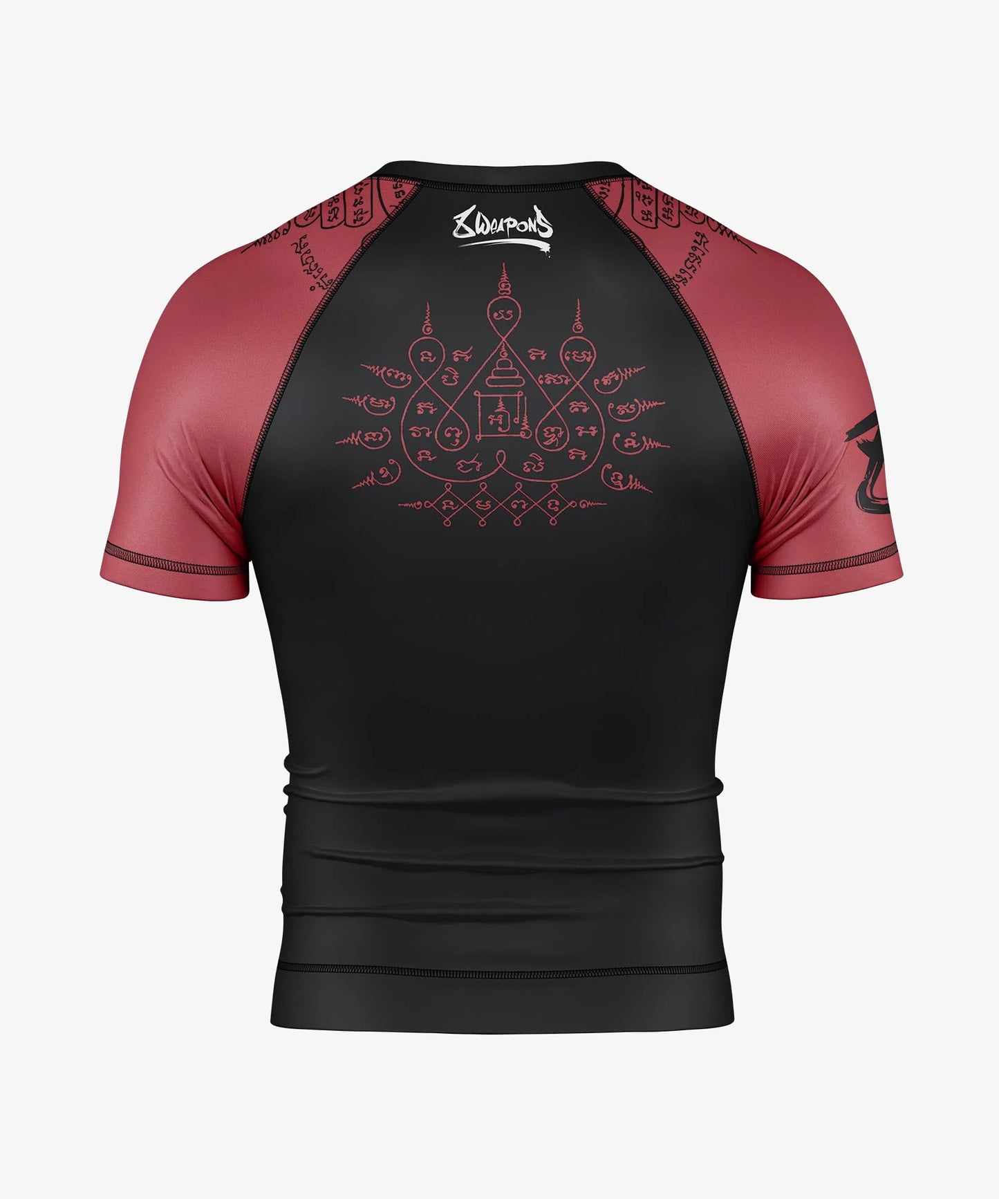 8 Weapons 8 Ways Yant 2.0 Rashguard - Negro/Rojo