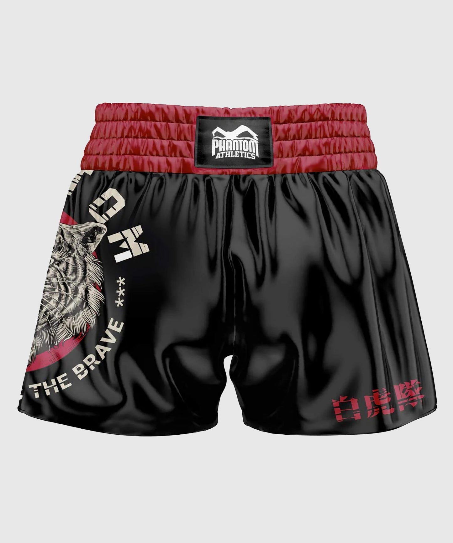 Phantom Athletics Tiger Unit Pantaloncini Muay Thai - Nero/Rosso