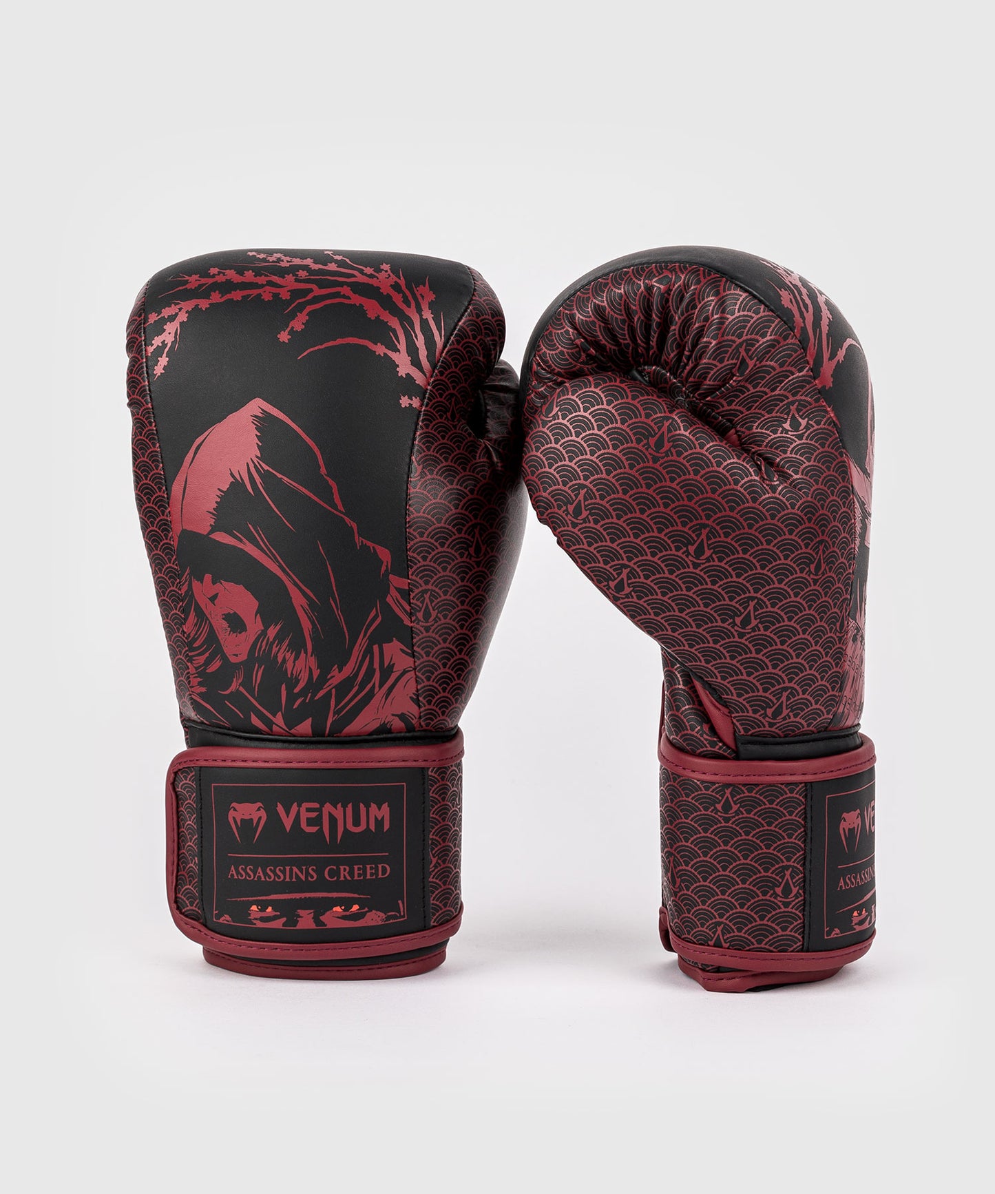 Venum x Assassin’s Creed Shadows Boxhandschuhe - Bordeauxrot/Schwarz