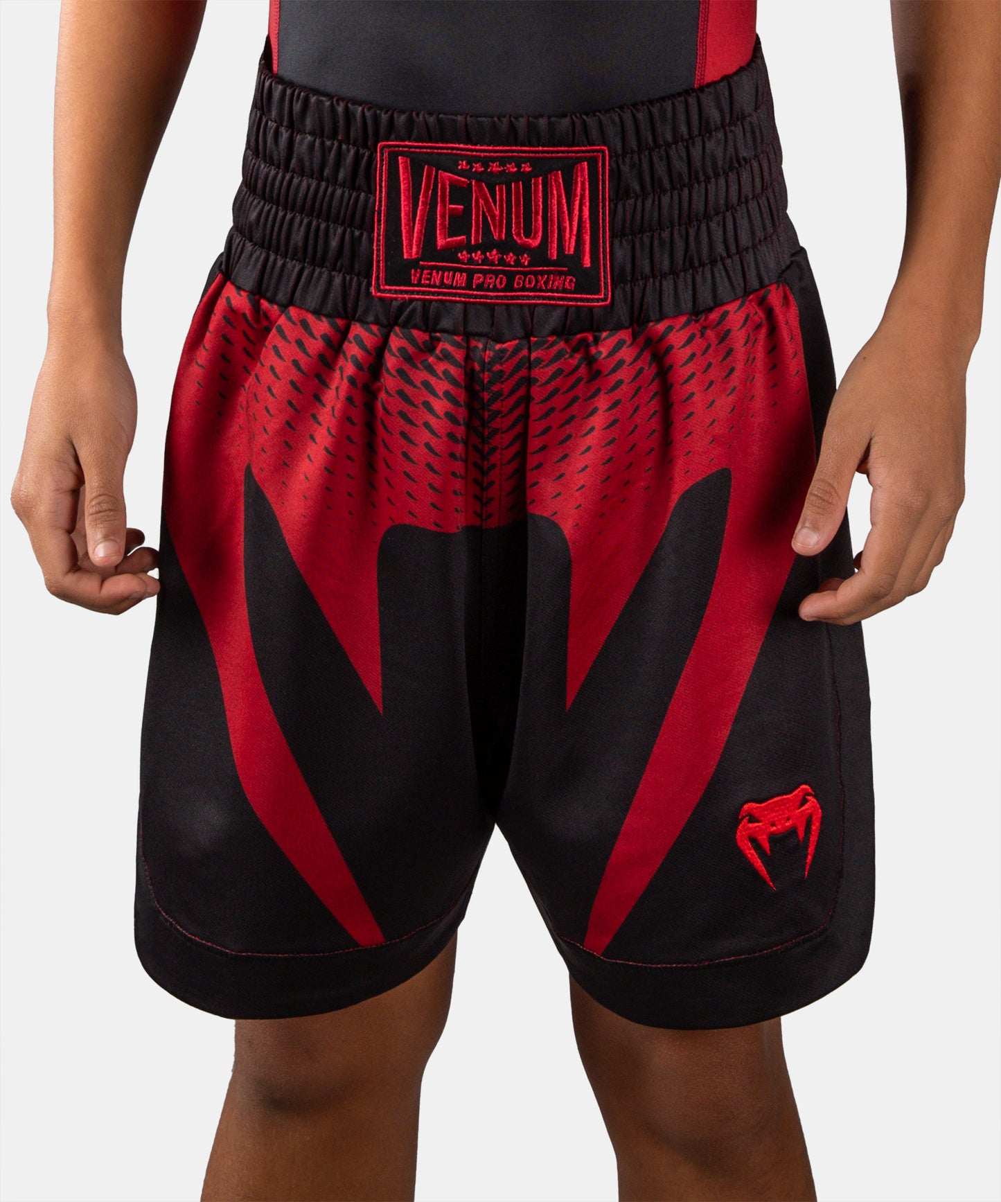 Venum Attack Short de Boxeo para Niño - Negro/Rojo
