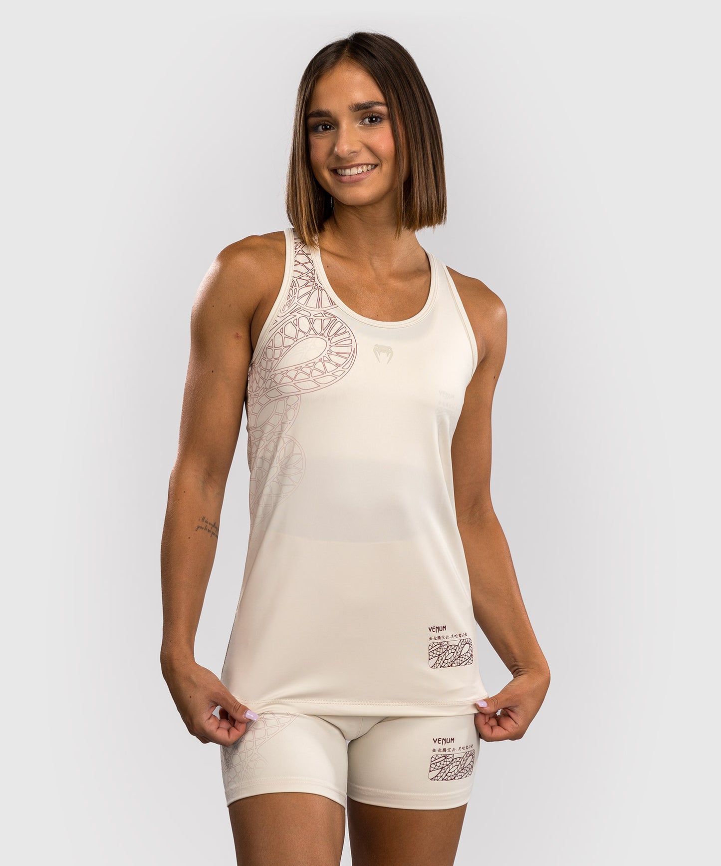 Venum Serpenti Women’s Tank Top - Ivory/Burgundy