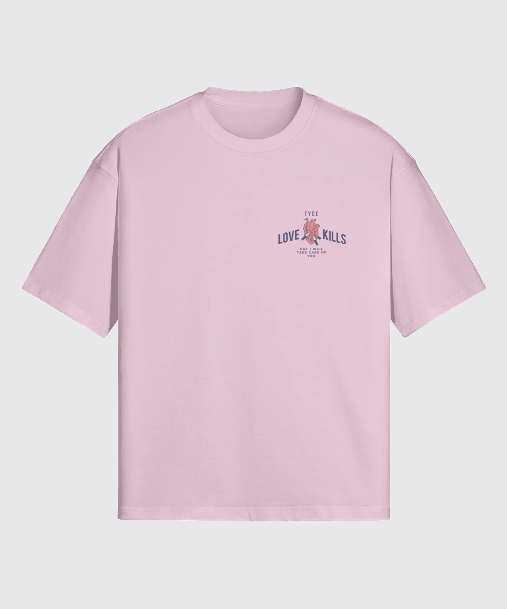 TYCE LOVE KILLS Oversize-T-Shirt - Rosa