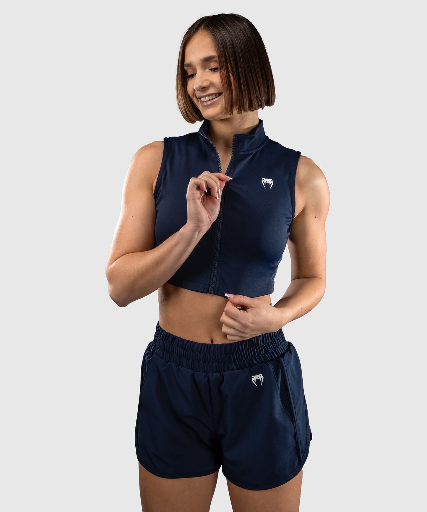 Crop Top pour Femme Venum Sculpt Shape - Bleu Marine