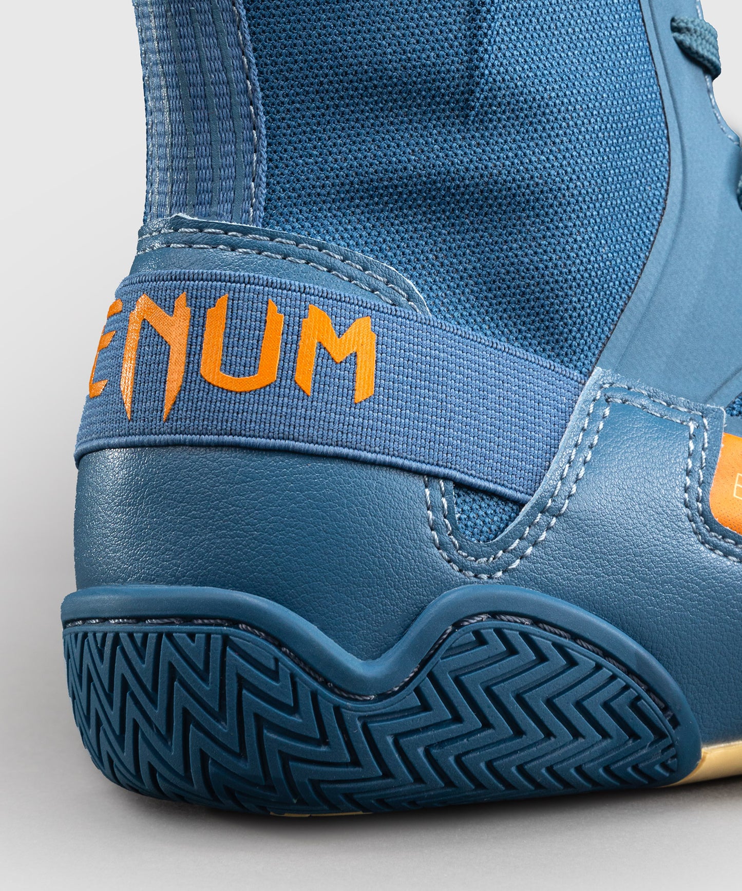 Venum Elite Neo Boxing Shoes - Steel Blue/Orange