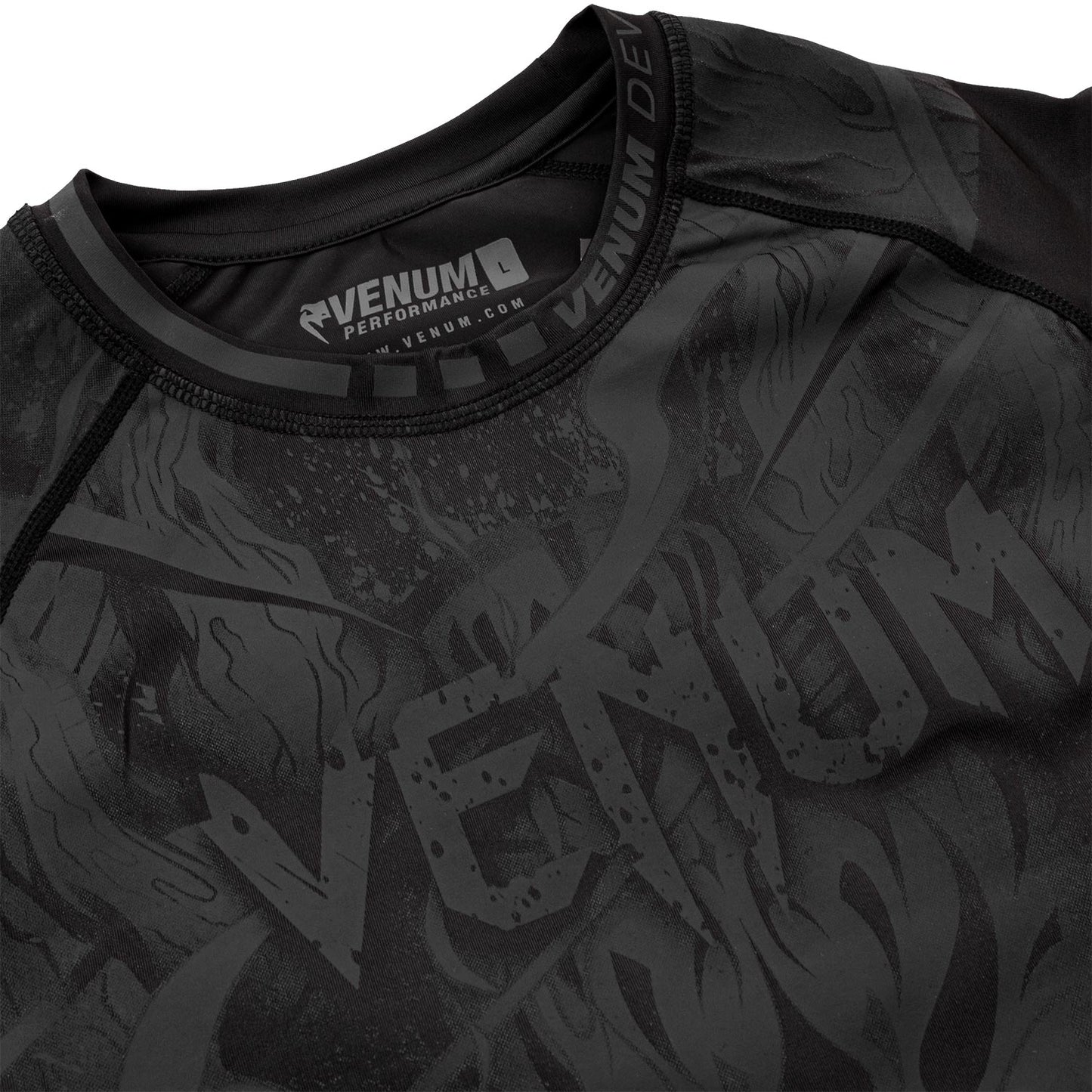 Rashguard Venum Devil - Mangas cortas - Negro/Negro