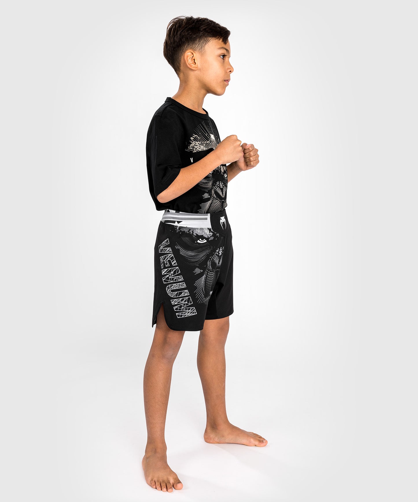 Venum Gorilla Jungle Pantaloncini da combattimento per bambini - Nero/Bianco