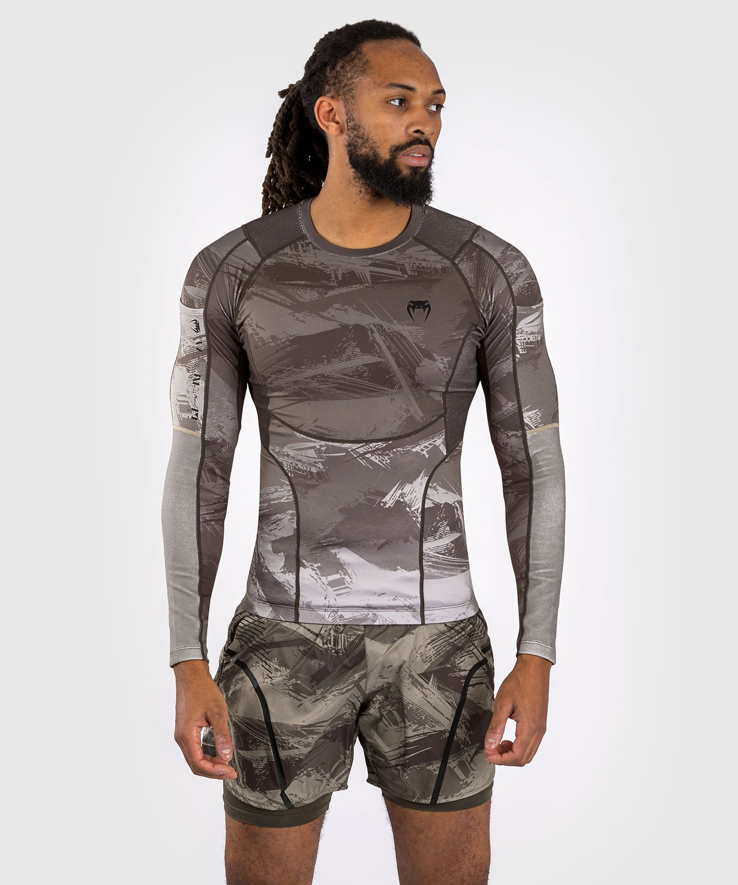 Venum Electron 3.0 Langärmeliger Rashguard - Sand