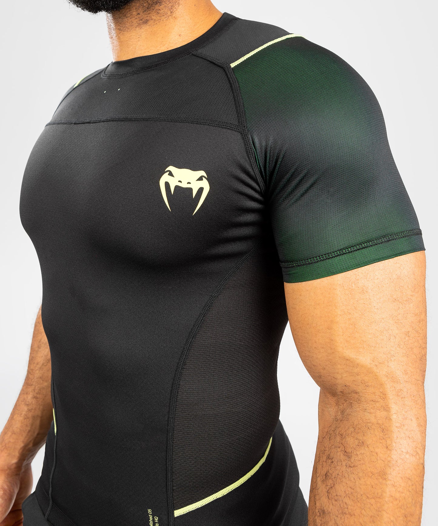 Rashguard Hommes - Manches courtes Venum Fusion 2.0 - Noir/Jaune