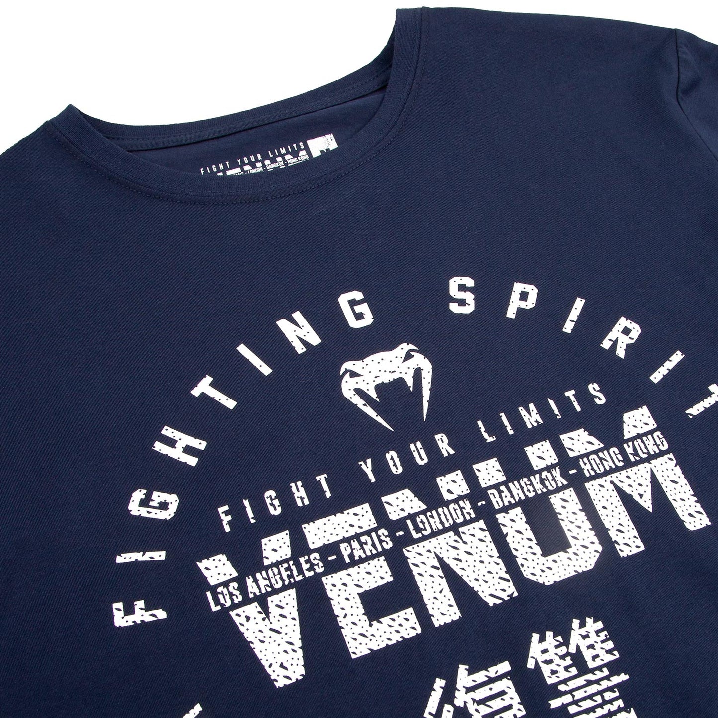 Venum Signature T-shirt - Short Sleeves - Navy Blue/White