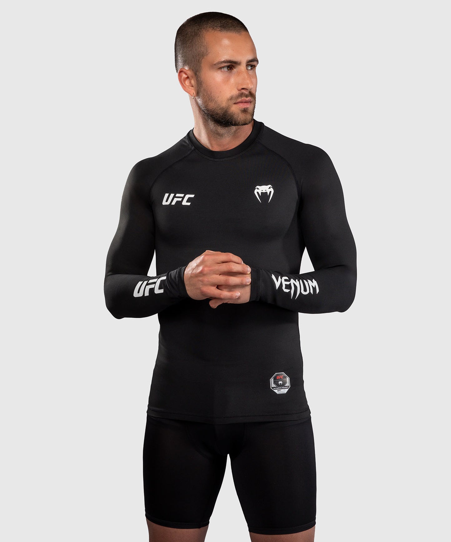 Venum UFC Unity by Venum Authentic Fight Week Men's Performance Long Sleeve Rashguard - Black