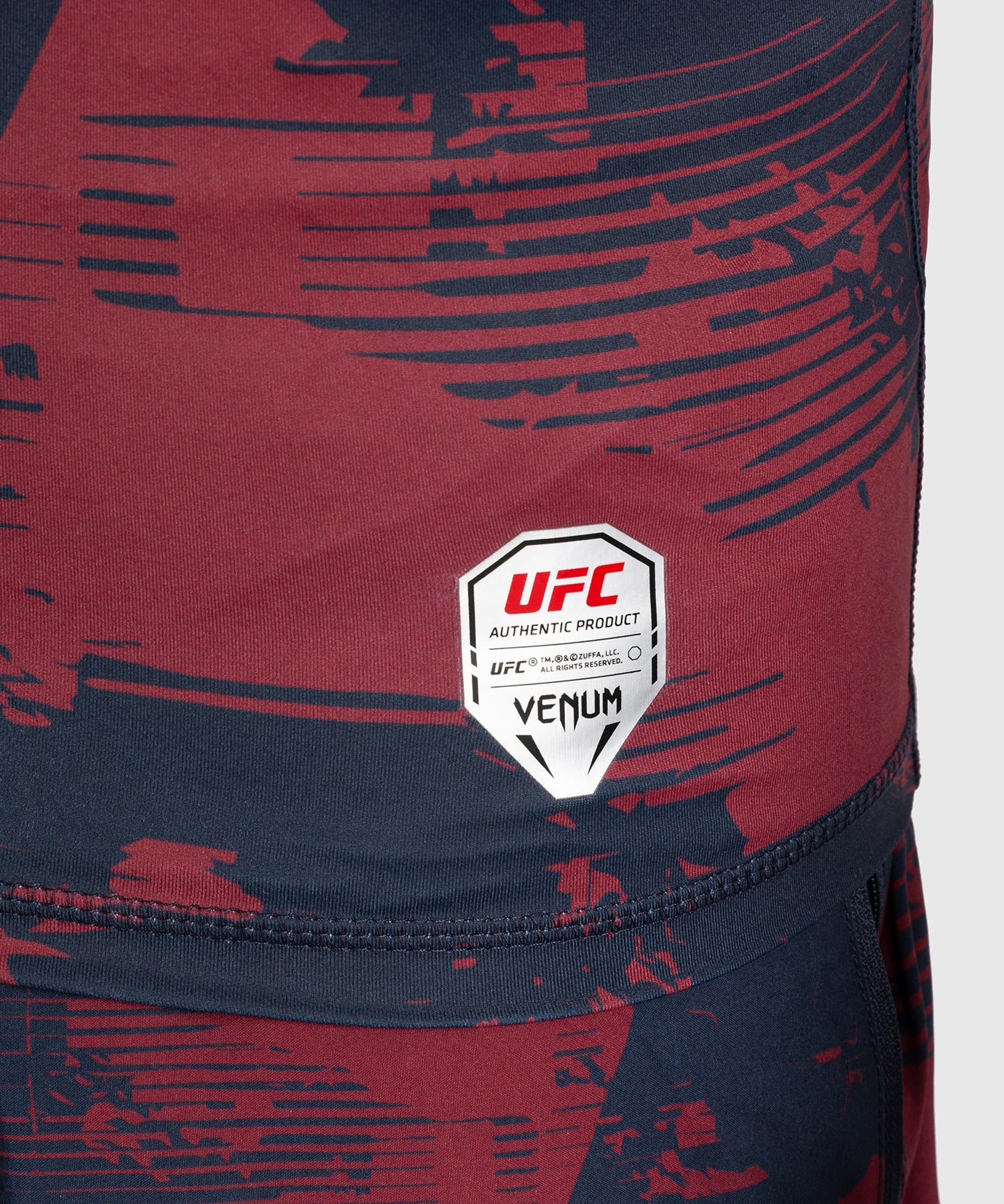 Men's UFC Zenith by Venum Burgundy Authentic Fight Week Performance Short Sleeve Rashguard
