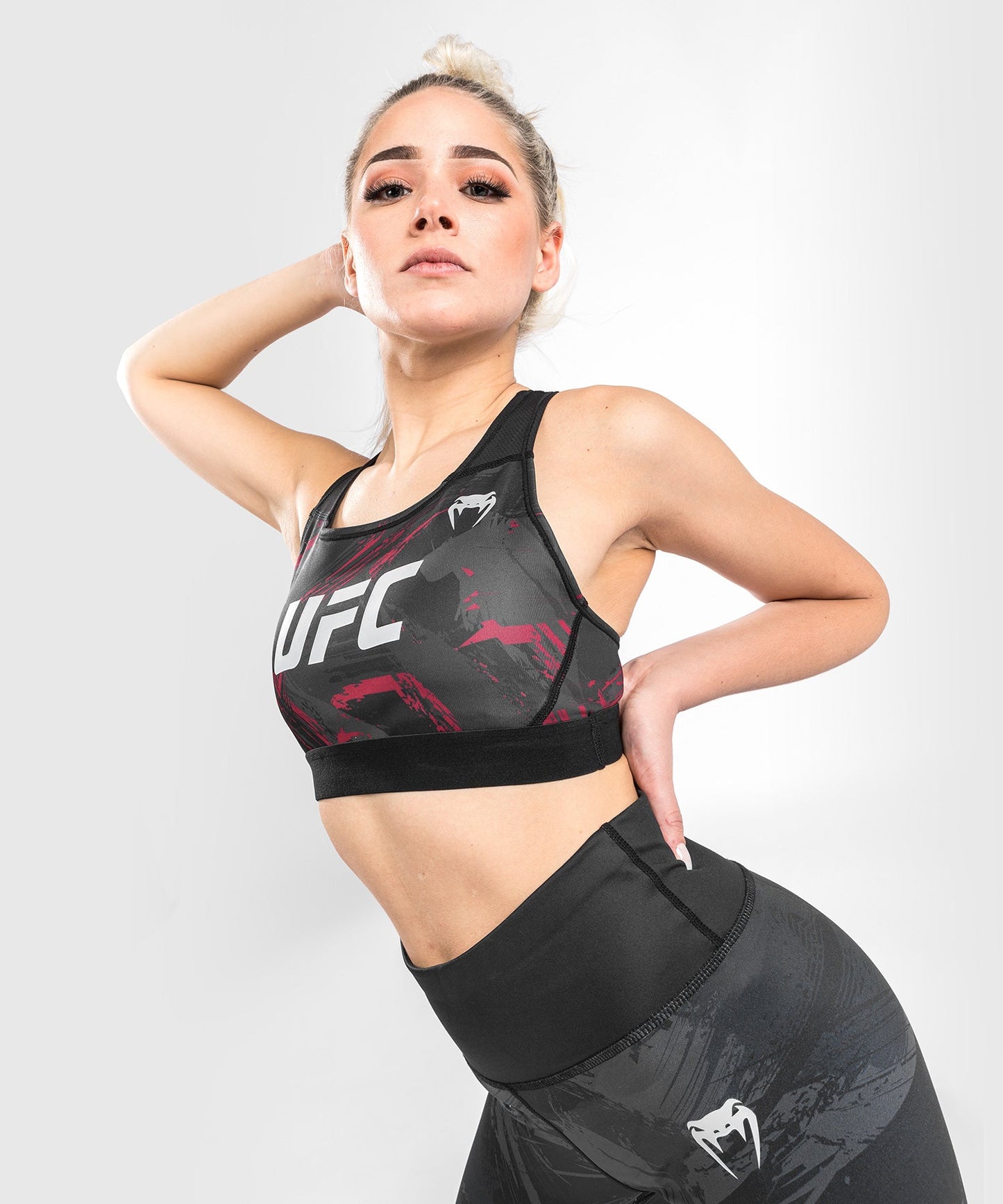 Venum Authentic Fight Week 2.0 UFC Damen-Sport-BH - Schwarz/Rot