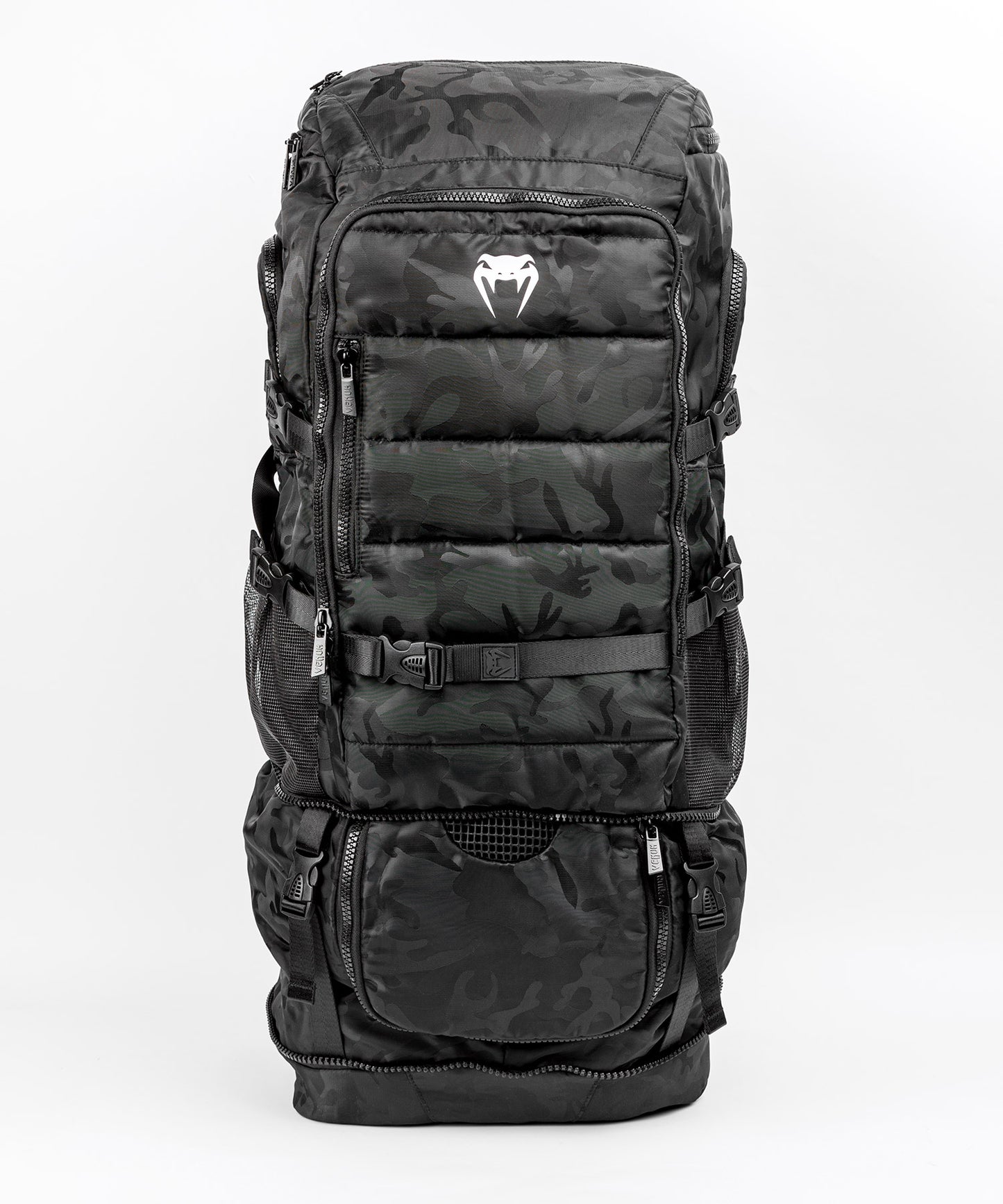Venum Challenger Xtrem Rucksack (50-63L) – Schwarz/Dunkles Camo
