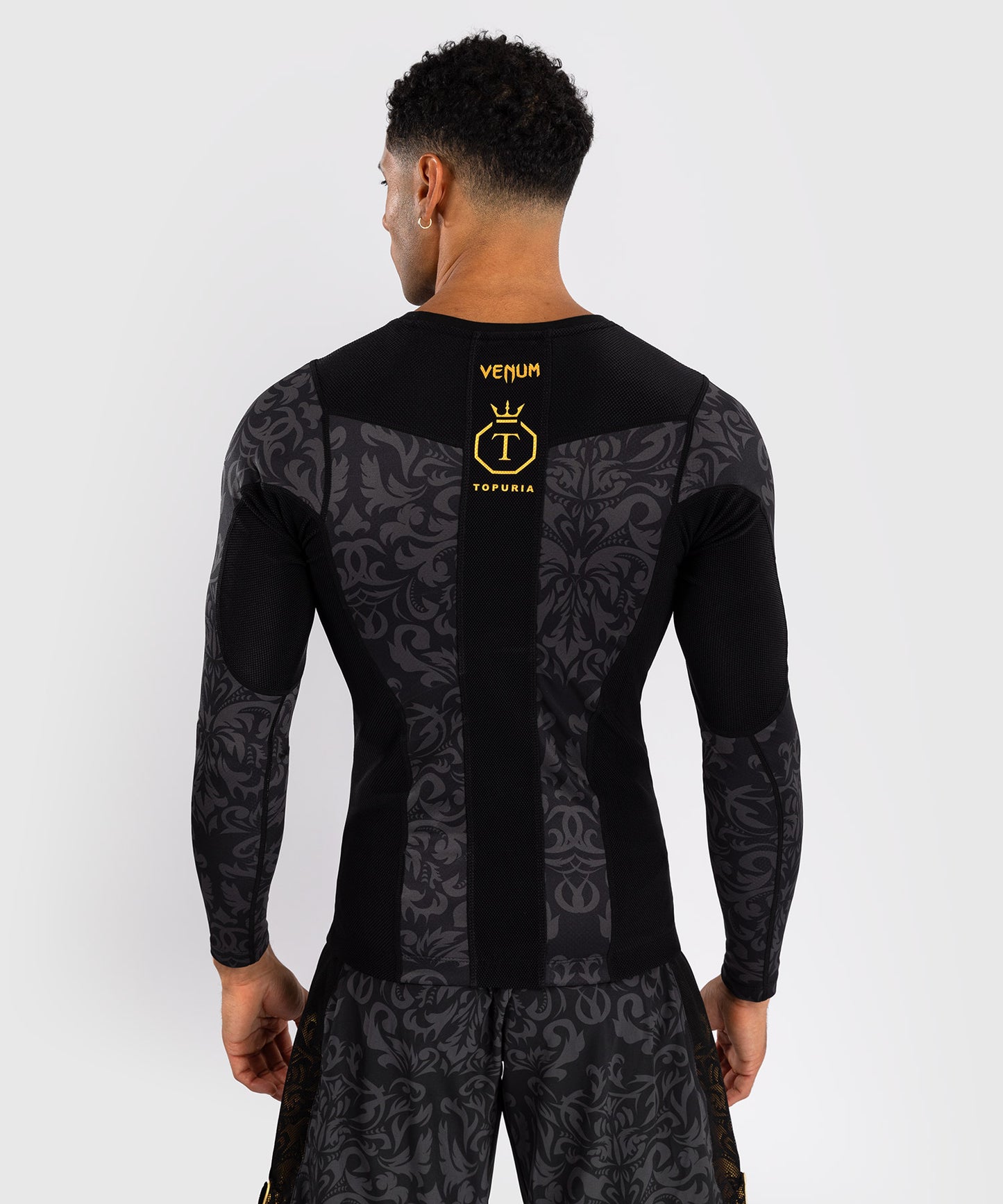 Venum x Topuria Unmatched Edition Rashguard a Maniche Lunghe - Nero/Oro
