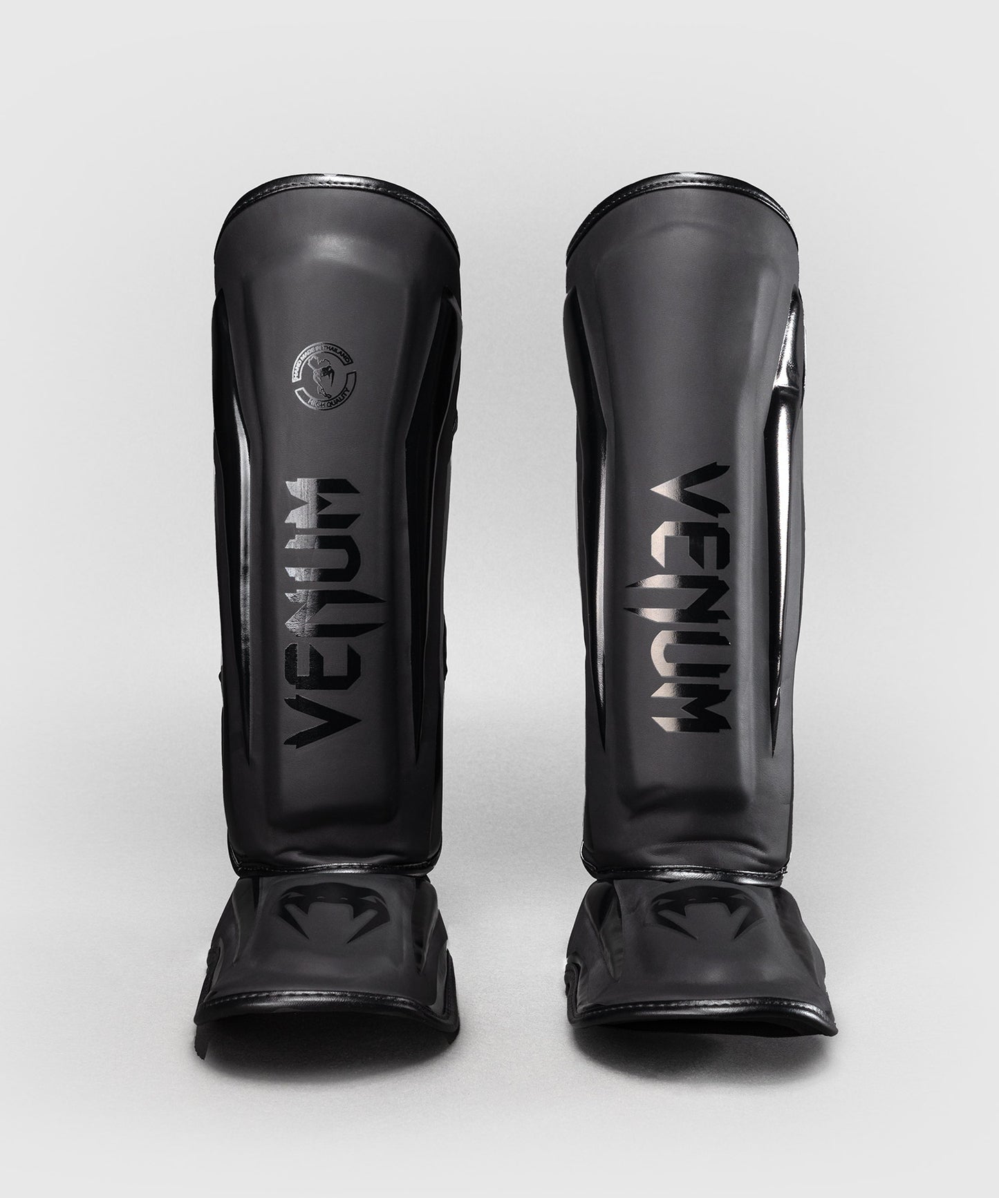Espinilleras Venum Elite Standup - Negro Mate/Negro