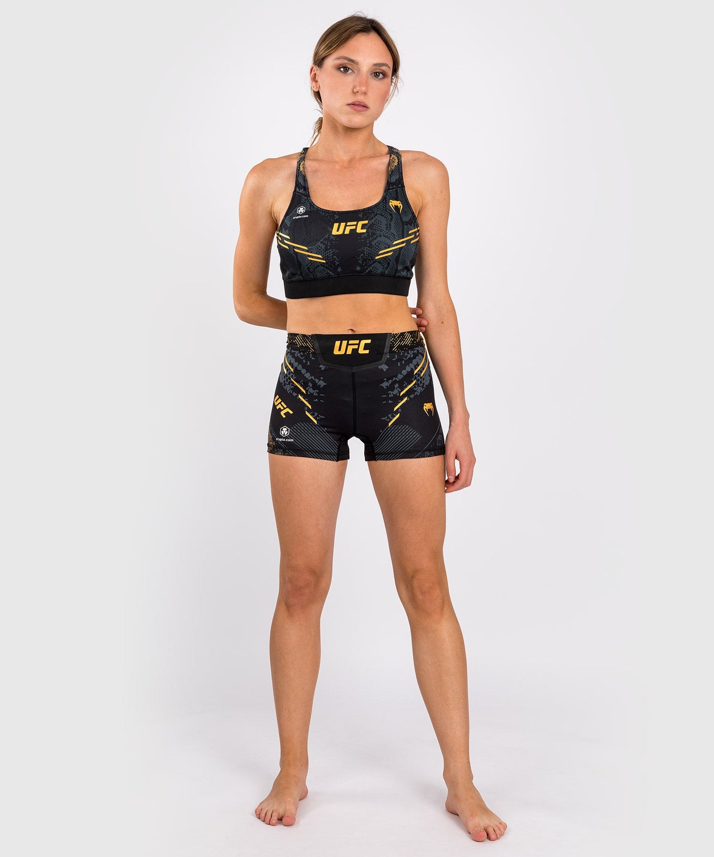 UFC Women's Fit Compression Short Adrenaline by Venum Authentic Fight Night - Champion