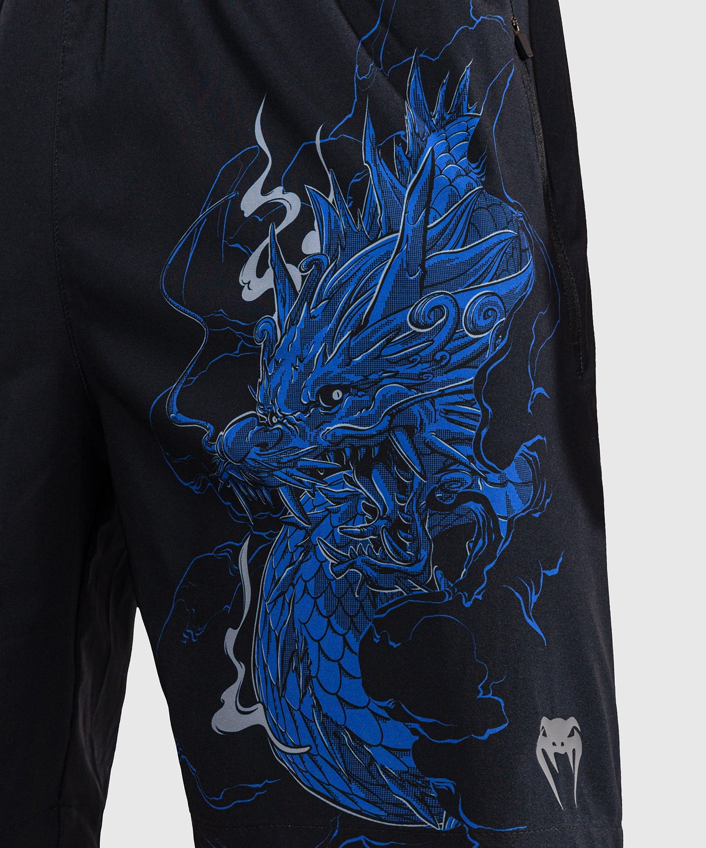 Venum Thunder Dragon Training Shorts - Black/Royal Blue