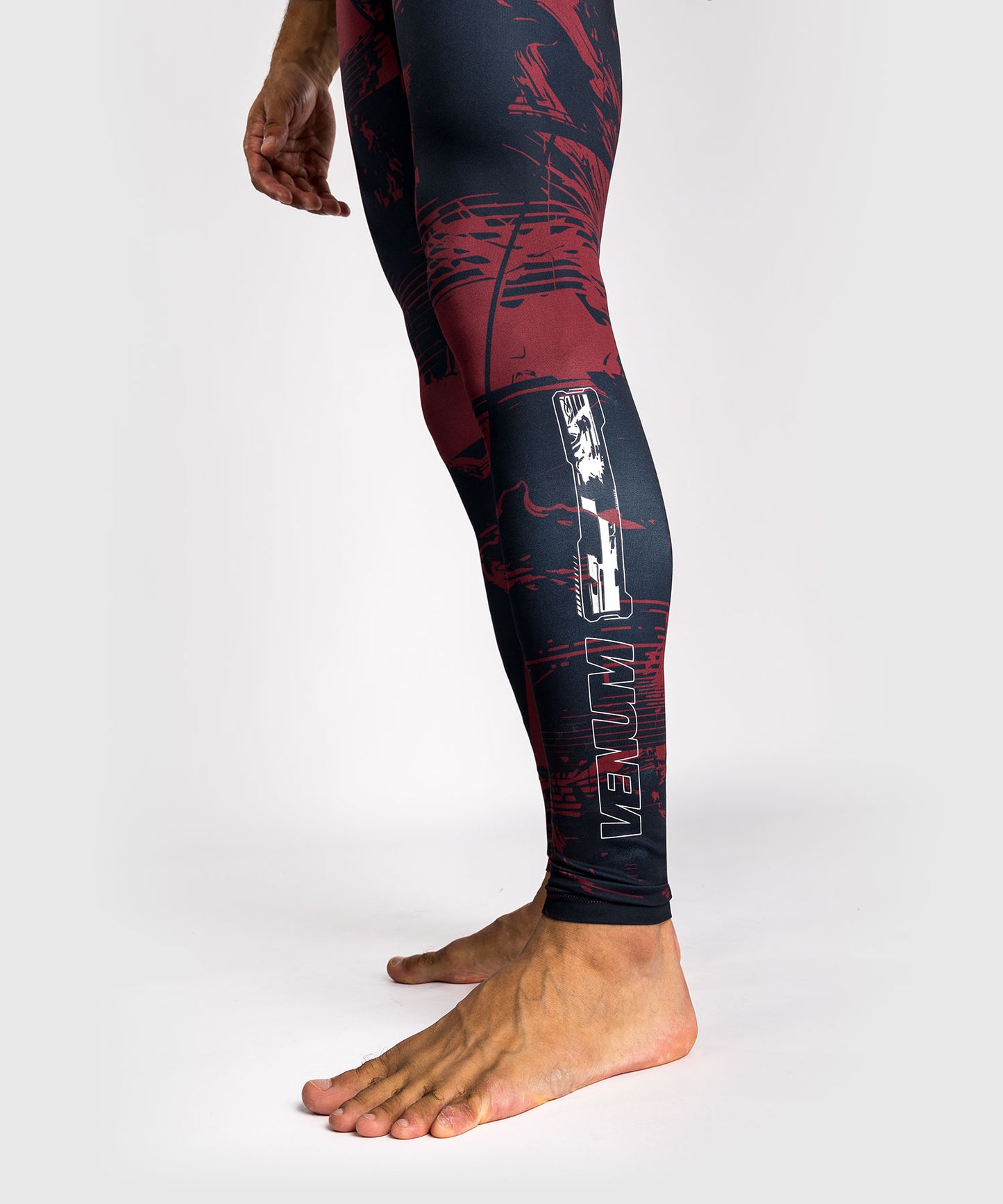 Legging Performance Homme UFC Zenith by Venum Authentic Fight Week - Bleu marine/Bordeaux/Argent