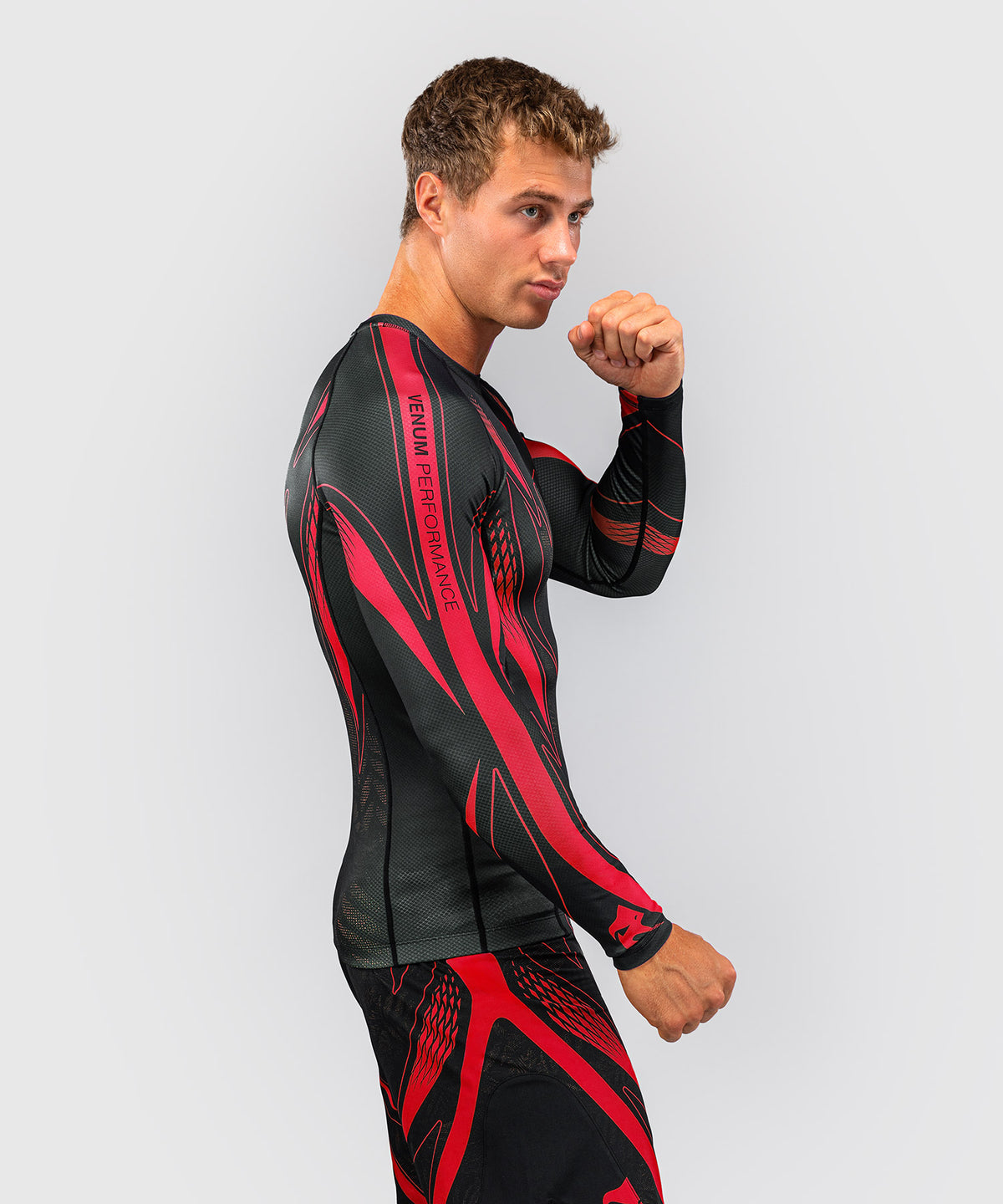 Venum Amazonia Reborn Camiseta de compresión de manga larga - Negro/Rojo