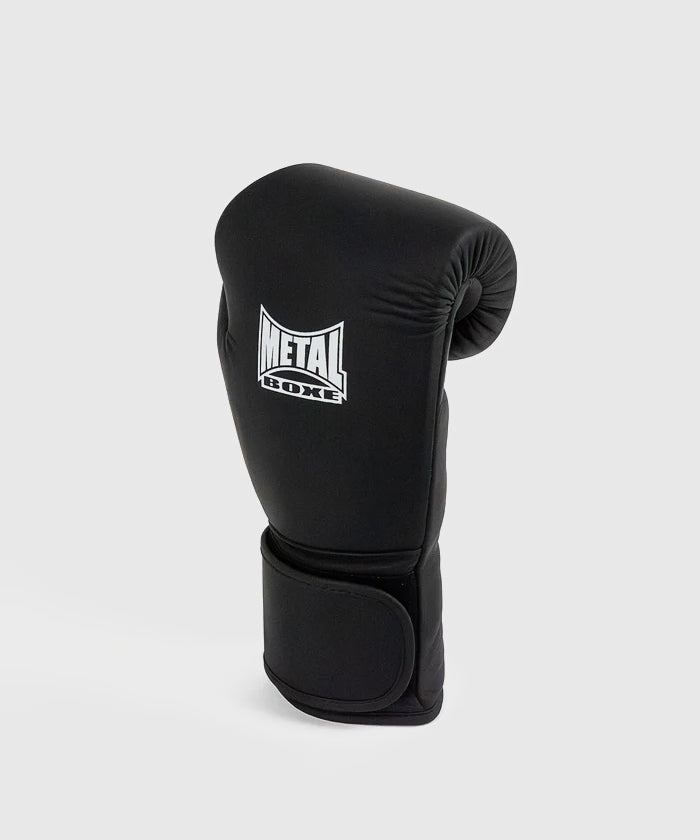 Metal Boxe Genezis Cuero Guantes de Boxeo - Negro