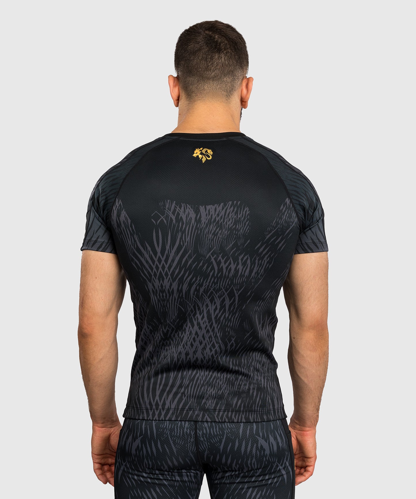 Venum x Chimaev Kurzarm Rashguard - Schwarz/Grau