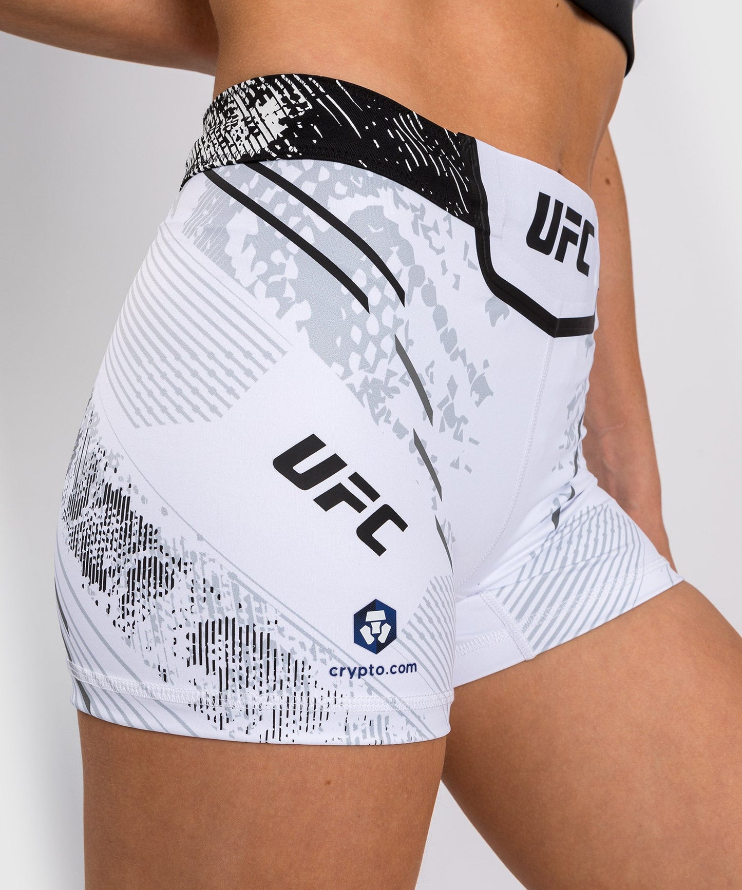 UFC Women's Fit Compression Short Adrenaline by Venum Authentic Fight Night - White