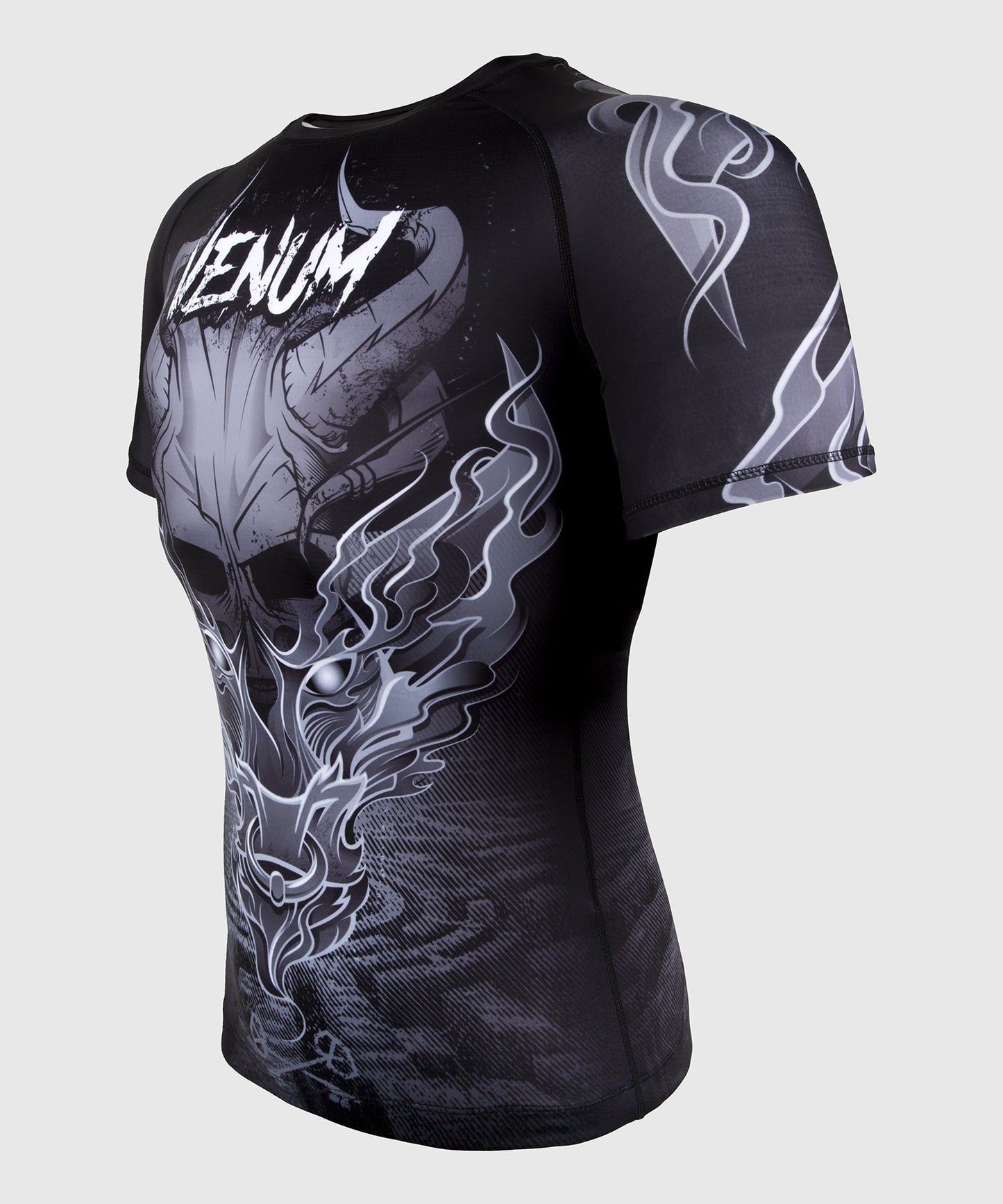 Venum Minotaurus Rashguard - Kurzarm - Schwarz/Weiß