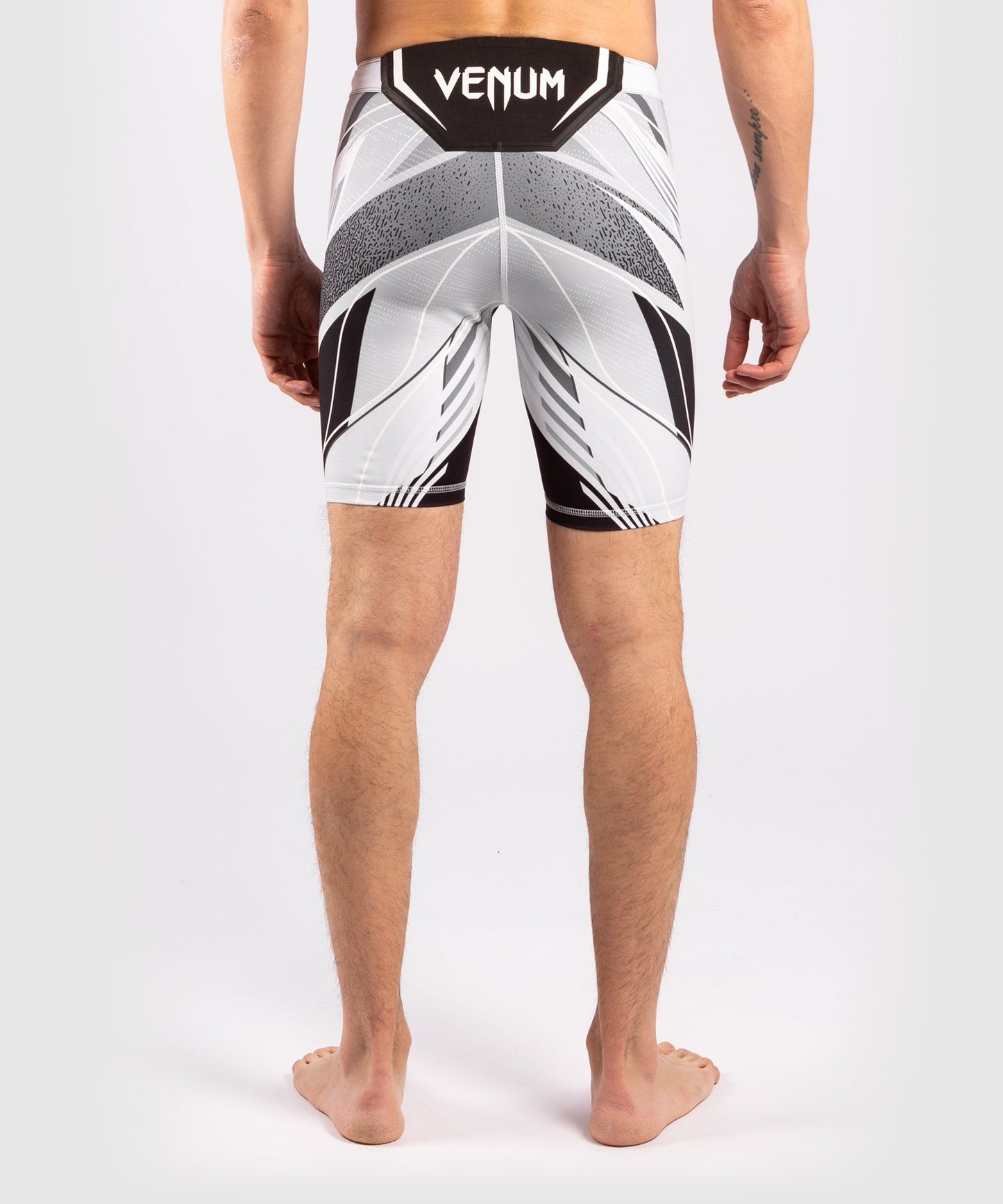 Men's UFC Venum Authentic Fight Night Compression Short - Long Cut - White