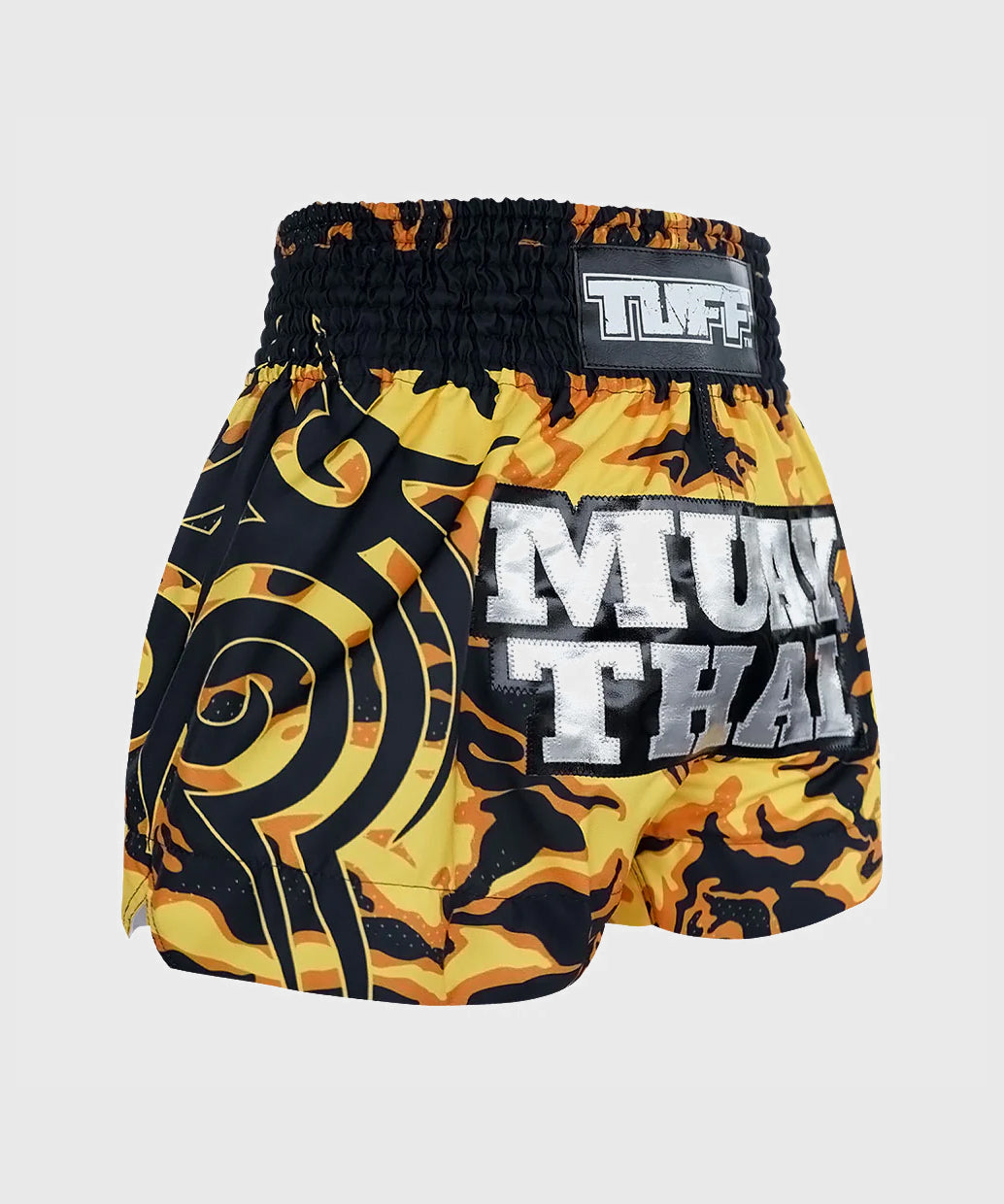 Short de Muay Thai Tuff Yellow Military Camouflage - Jaune/Noir