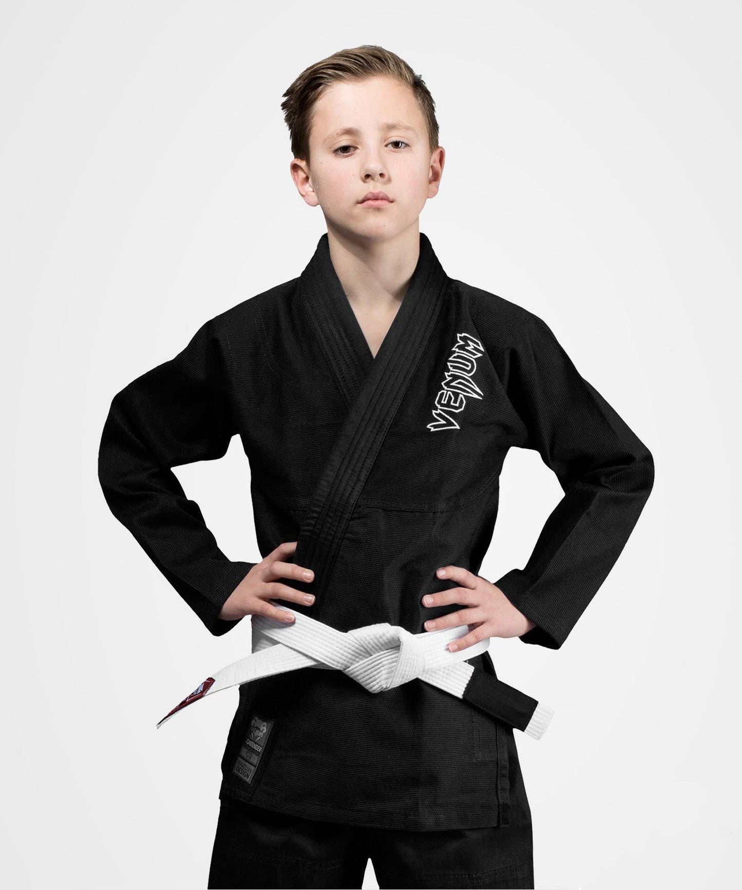 Venum Contender Kids BJJ Gi (Weißer Gürtel angeboten) - Schwarz