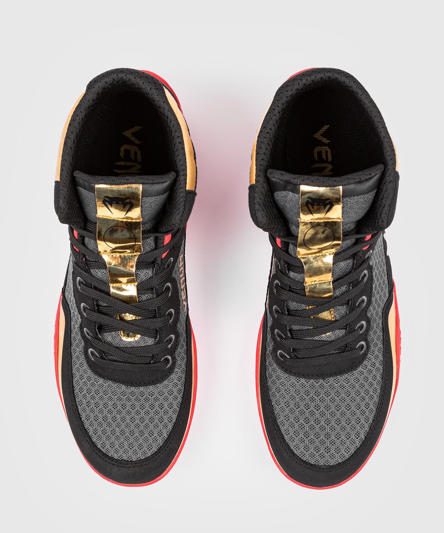 Venum Elite Wrestling Schuhe - Schwarz/Gold/Rot 