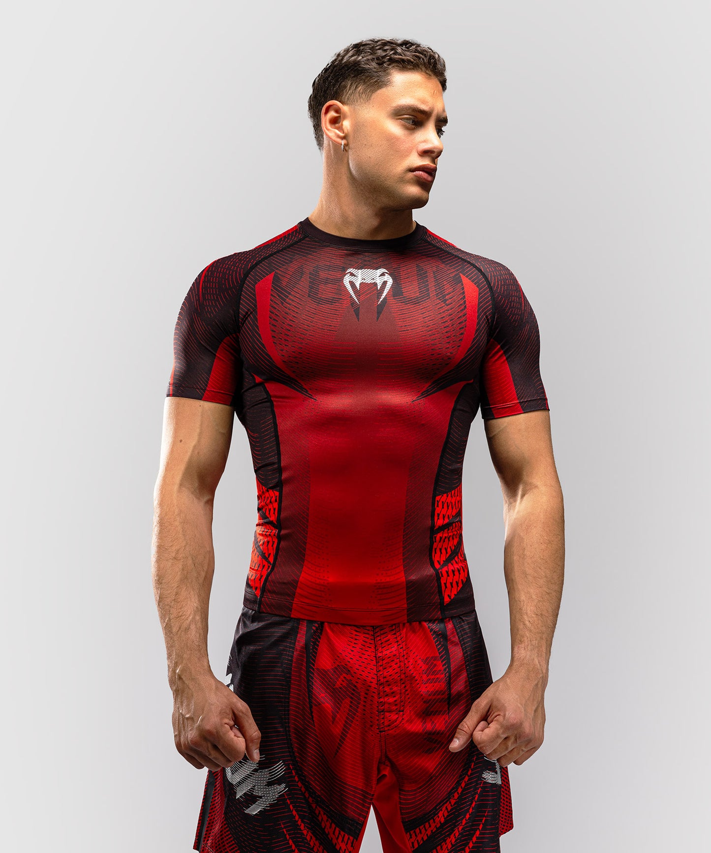 Venum Galactic 3.0 Rashguard Manga Corta - Rojo/Plata