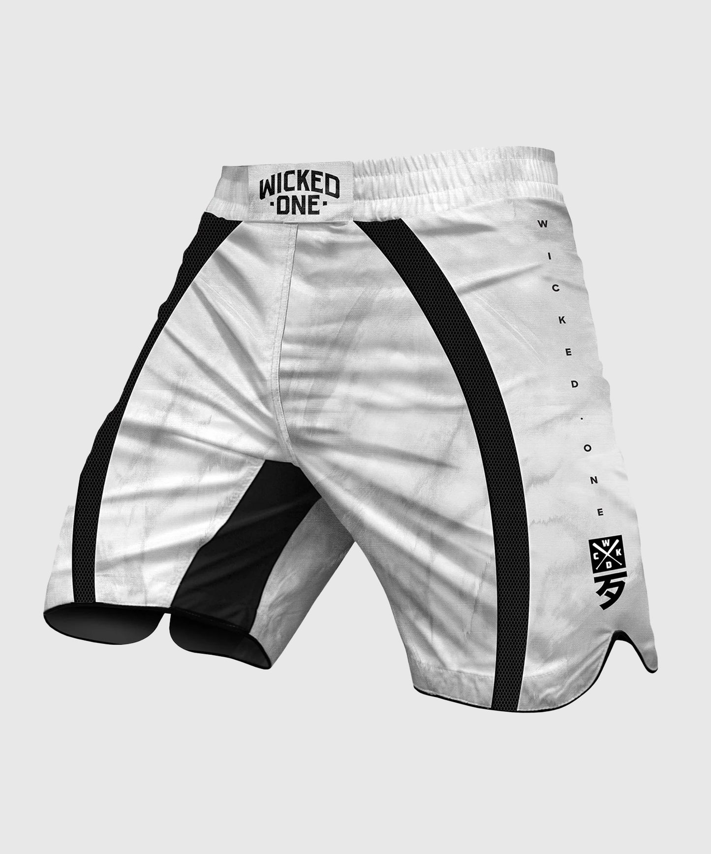 Wicked One Eager Contest Fightshorts - Bianco/Nero