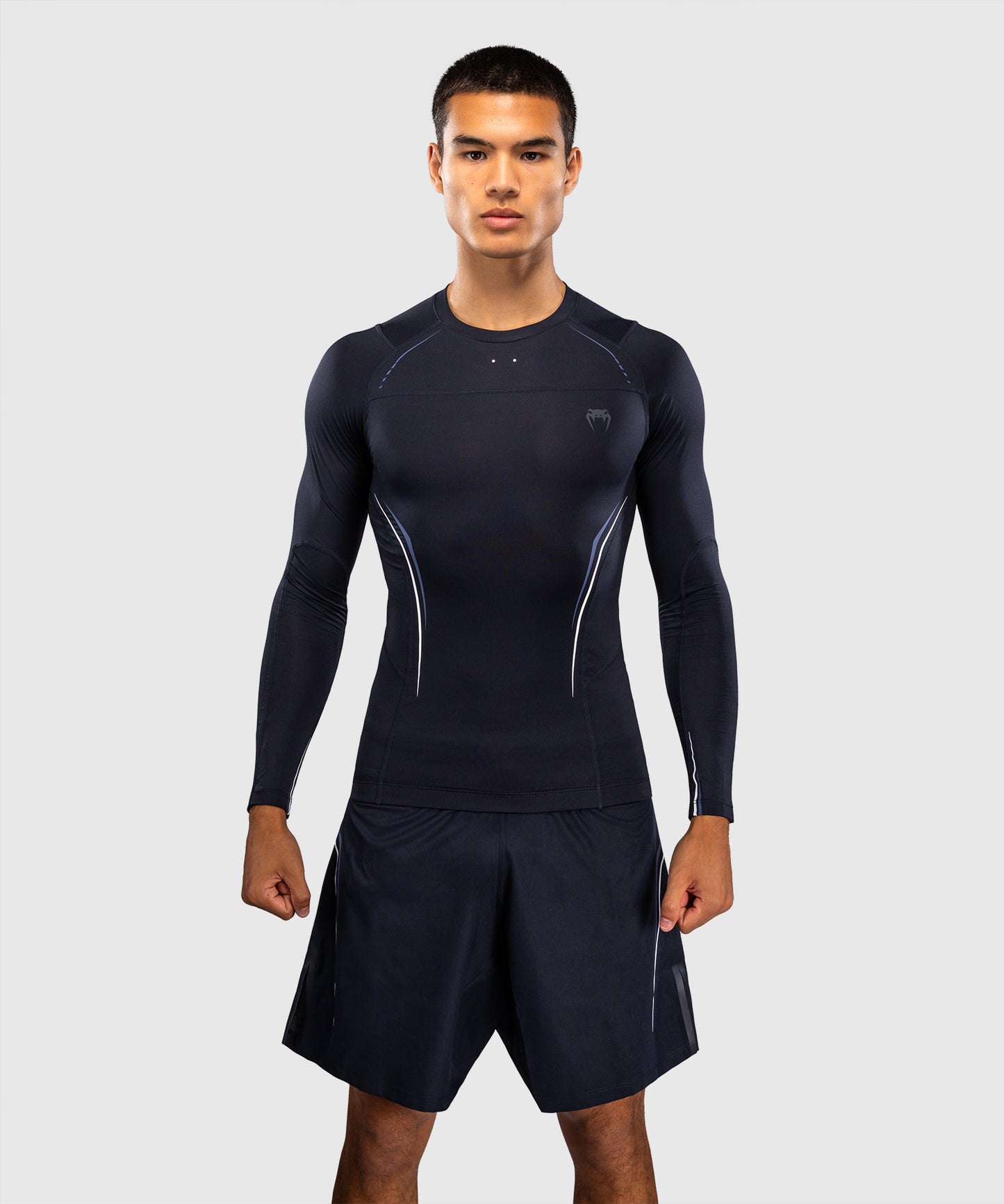 Venum G-Core Rashguard Manga Larga - Azul Marino/Blanco