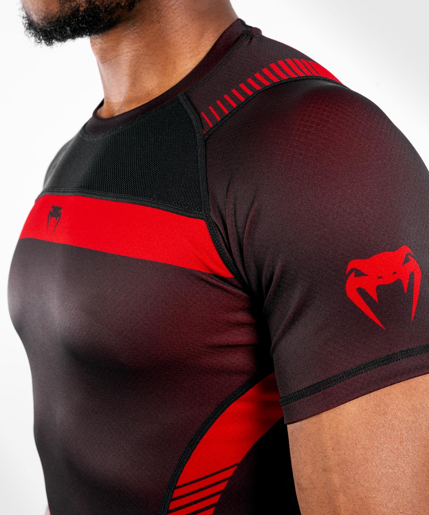 T-shirt de Compression Venum NoGI 3.0 - Manches Courtes - Noir/Rouge