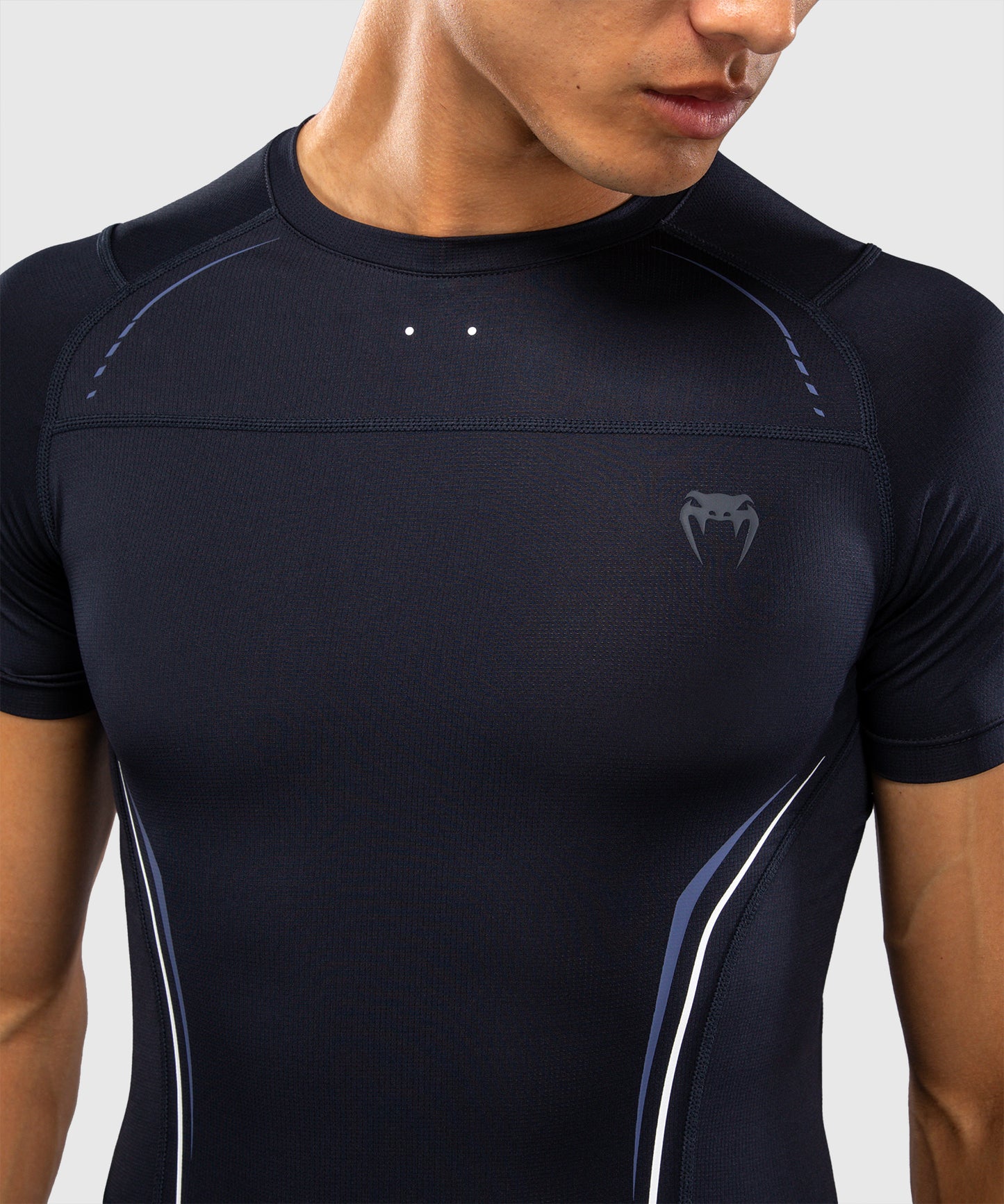 Venum G-Core Rashguard Manga Corta - Azul Marino/Blanco