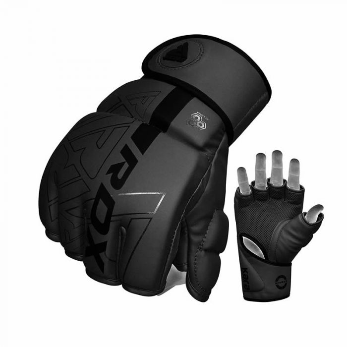 RDX F6 Kara MMA-Handschuhe - Schwarz/Schwarz