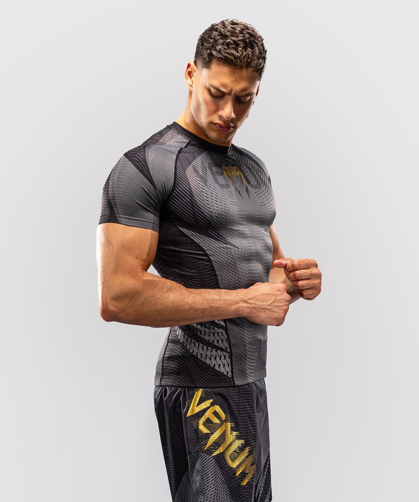 Venum Galactic 3.0 Rashguard Manga Corta - Negro/Oro
