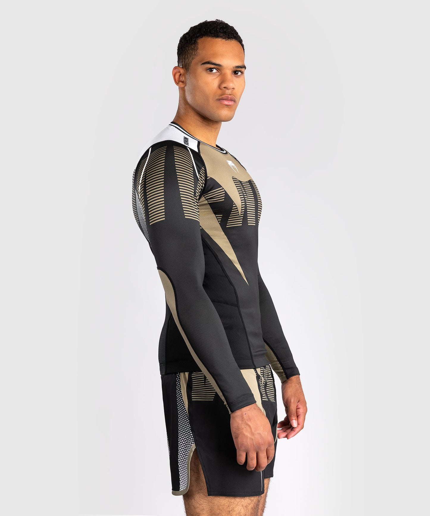 Venum Adrenaline Long Sleeve Rashguard - Black/Sand